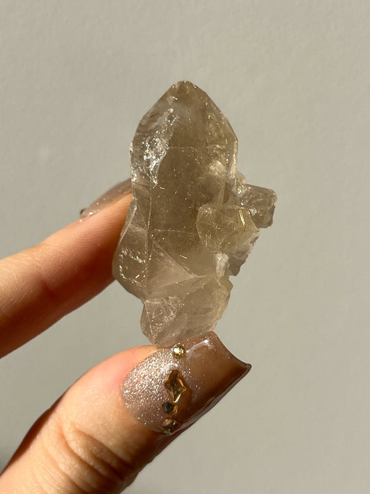 Golden Rutile in Quartz Specimen #J