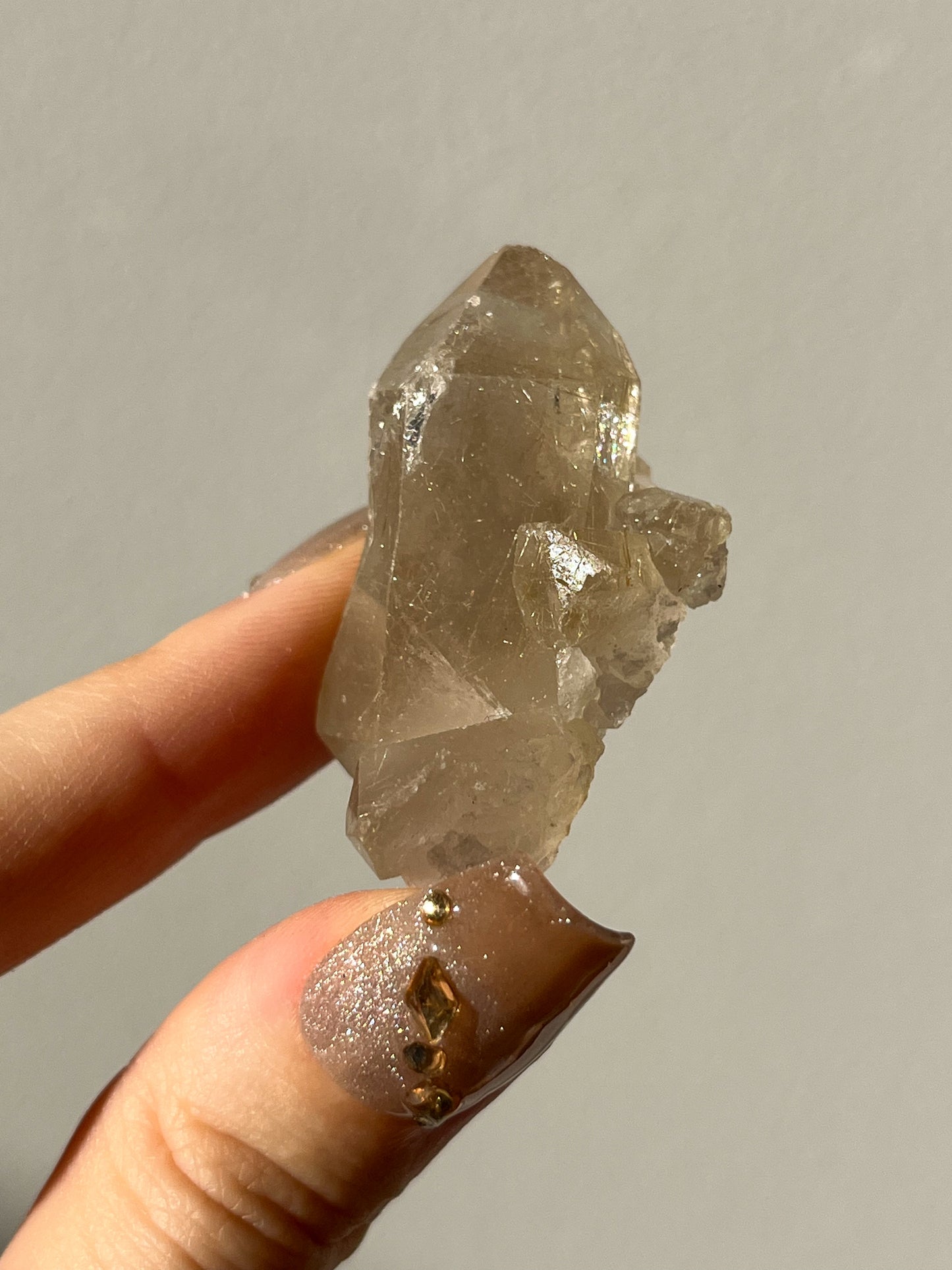 Golden Rutile in Quartz Specimen #J