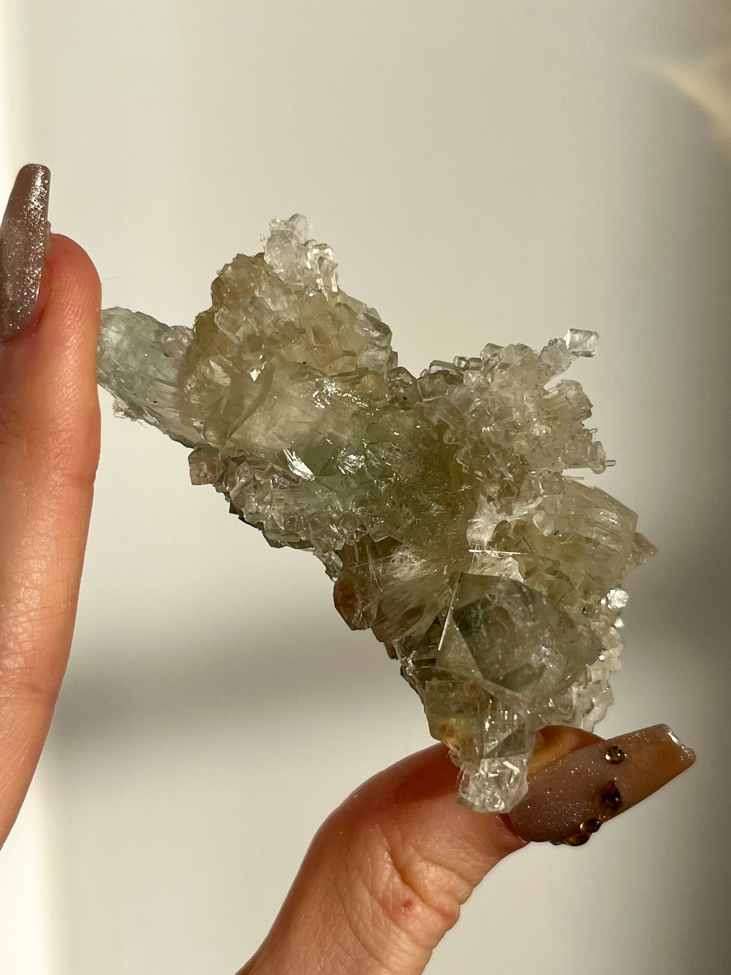 Green Apophyllite with Thomsonite, Mesolite & Calcite Specimen #5