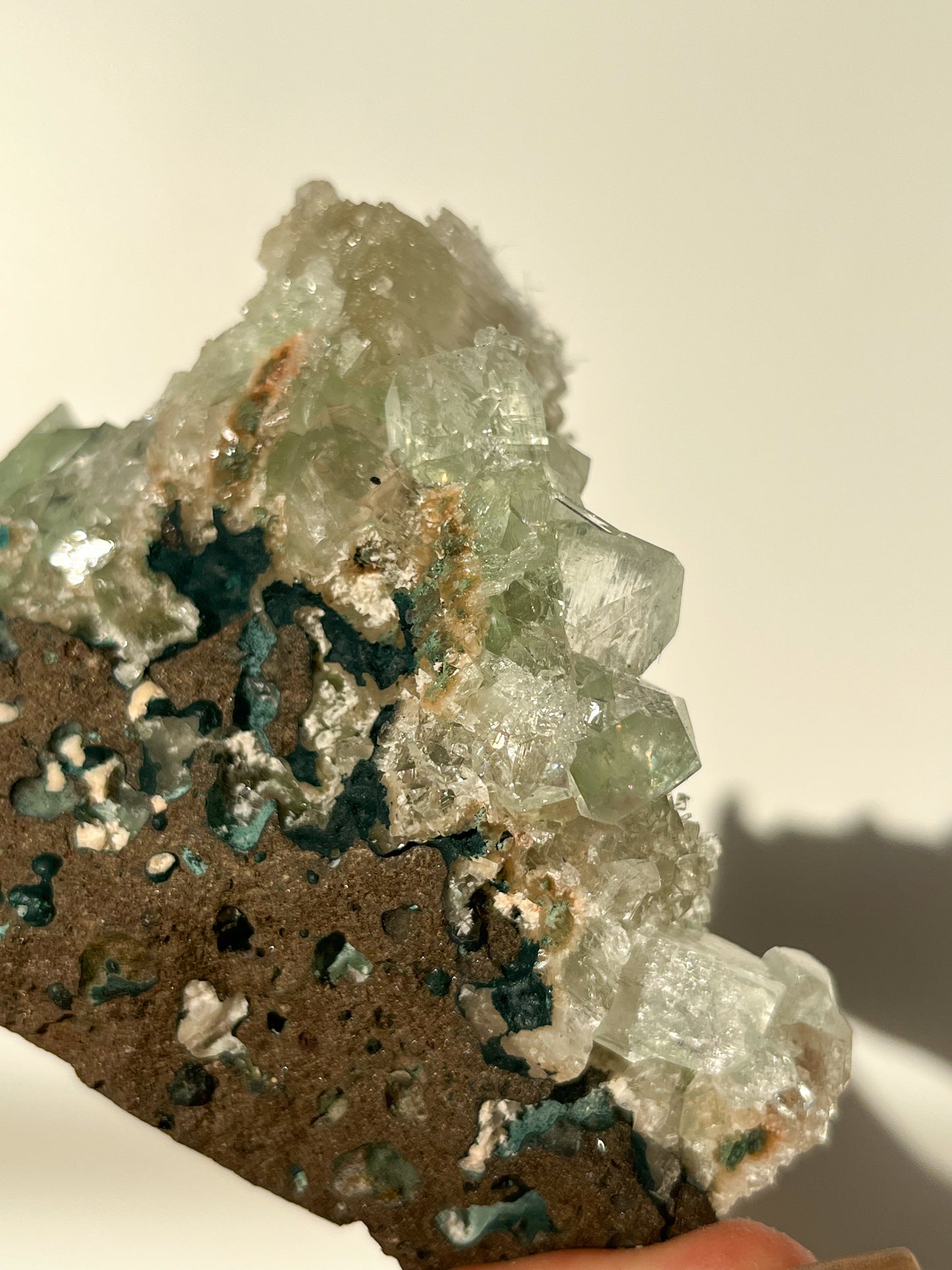 Green Apophyllite with Thomsonite, Mesolite & Calcite Specimen #22