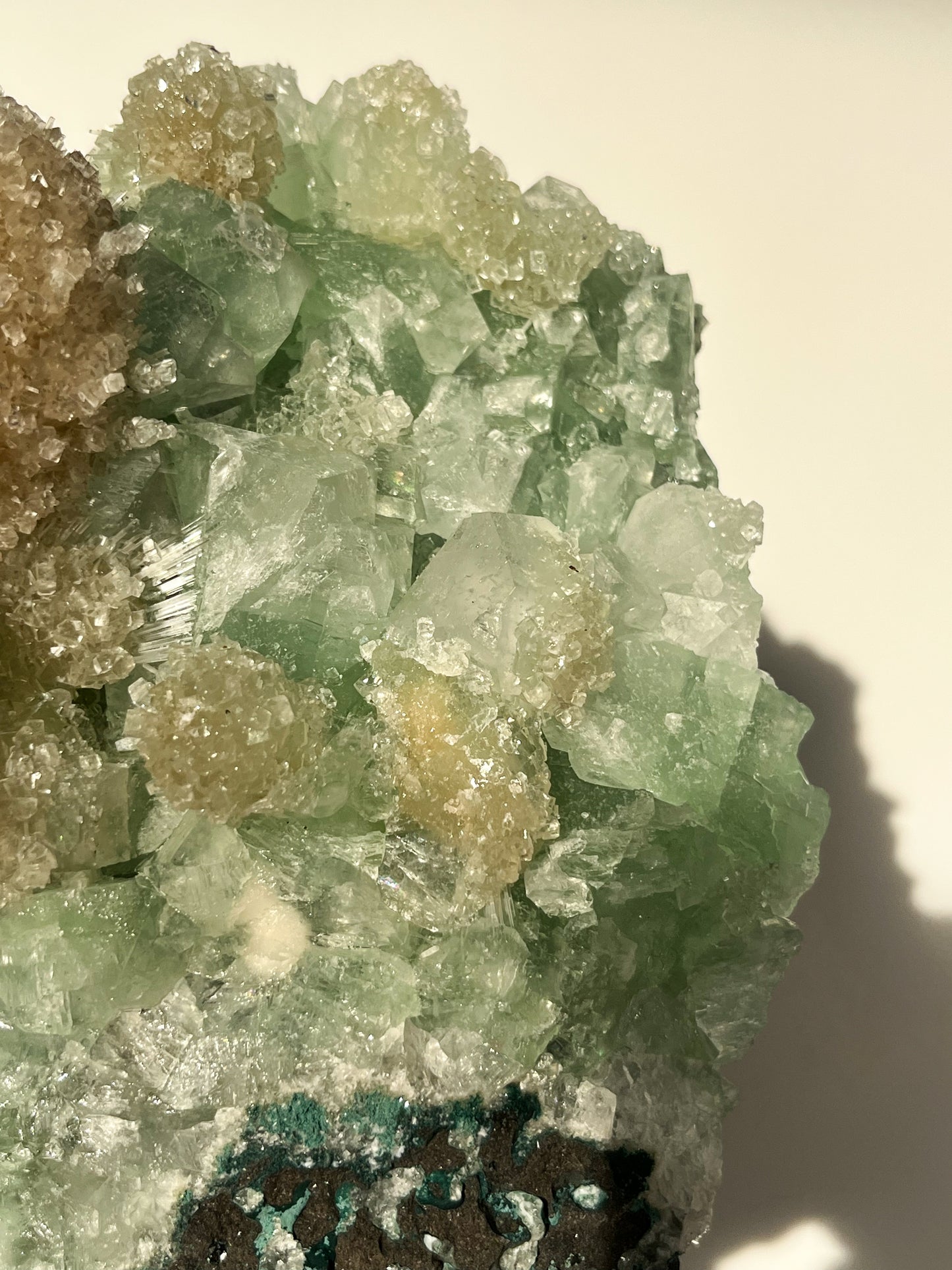 Green Apophyllite with Thomsonite, Mesolite & Calcite Specimen #26