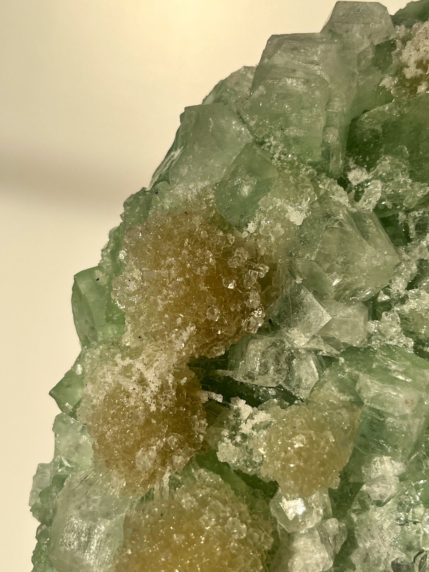 Green Apophyllite with Thomsonite, Mesolite & Calcite Specimen #27 (Perfectly Imperfect)