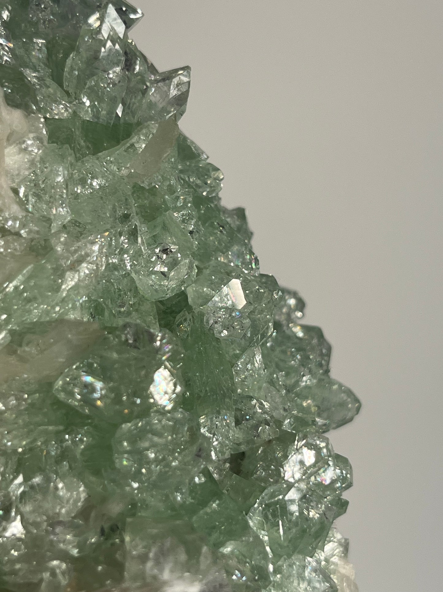 Pointed Green Apophyllite with Scolecite and Stilbite Specimen B