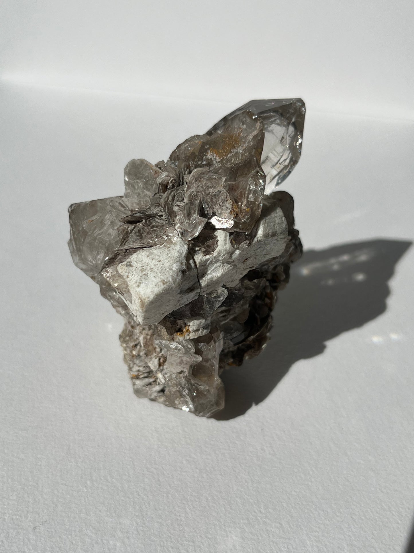 Himalayan Quartz Specimen with Muscovite, Feldspar & Siderite Inclusions