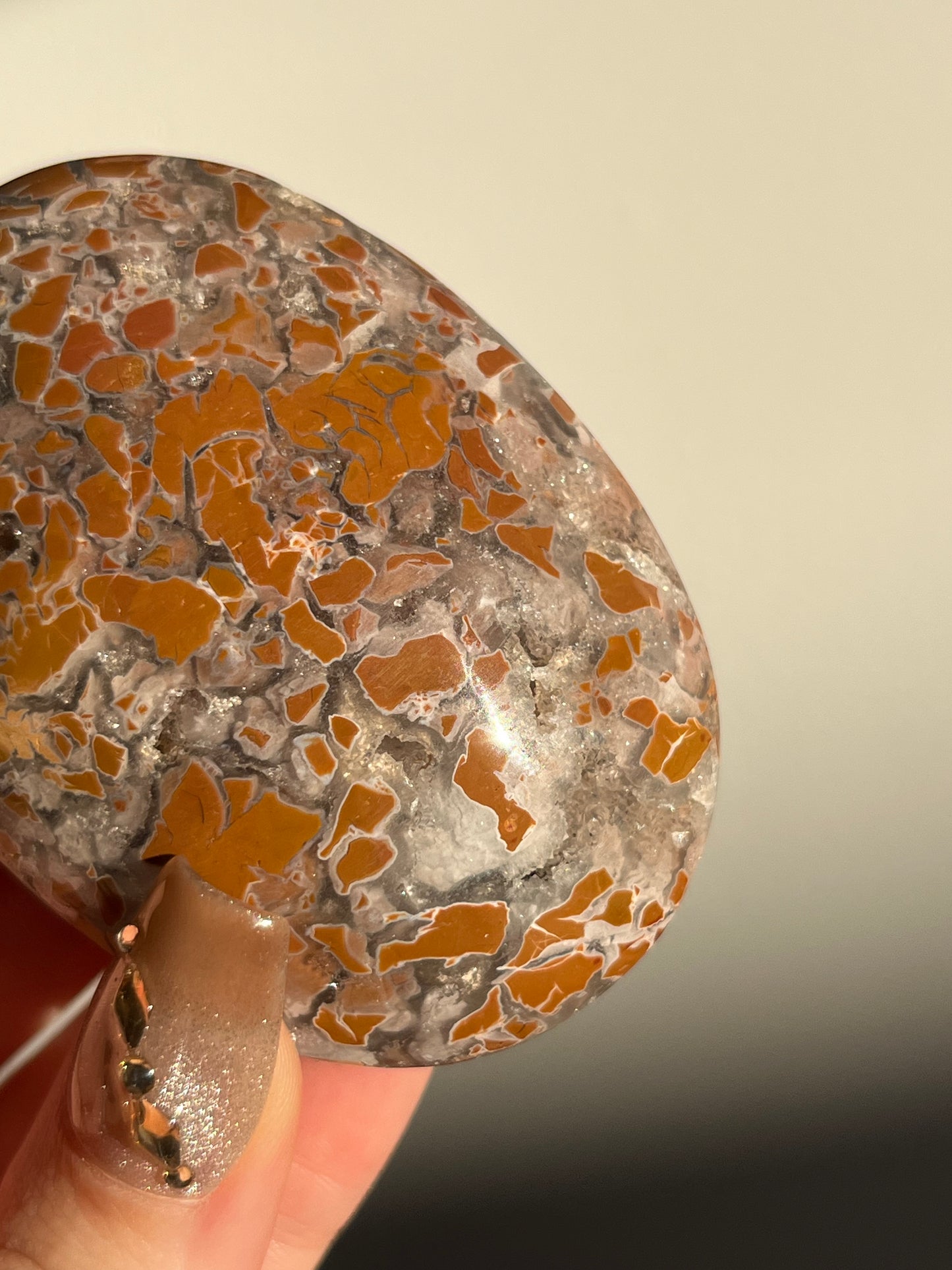 Indonesian Cotton Candy Agate Palmstone #K