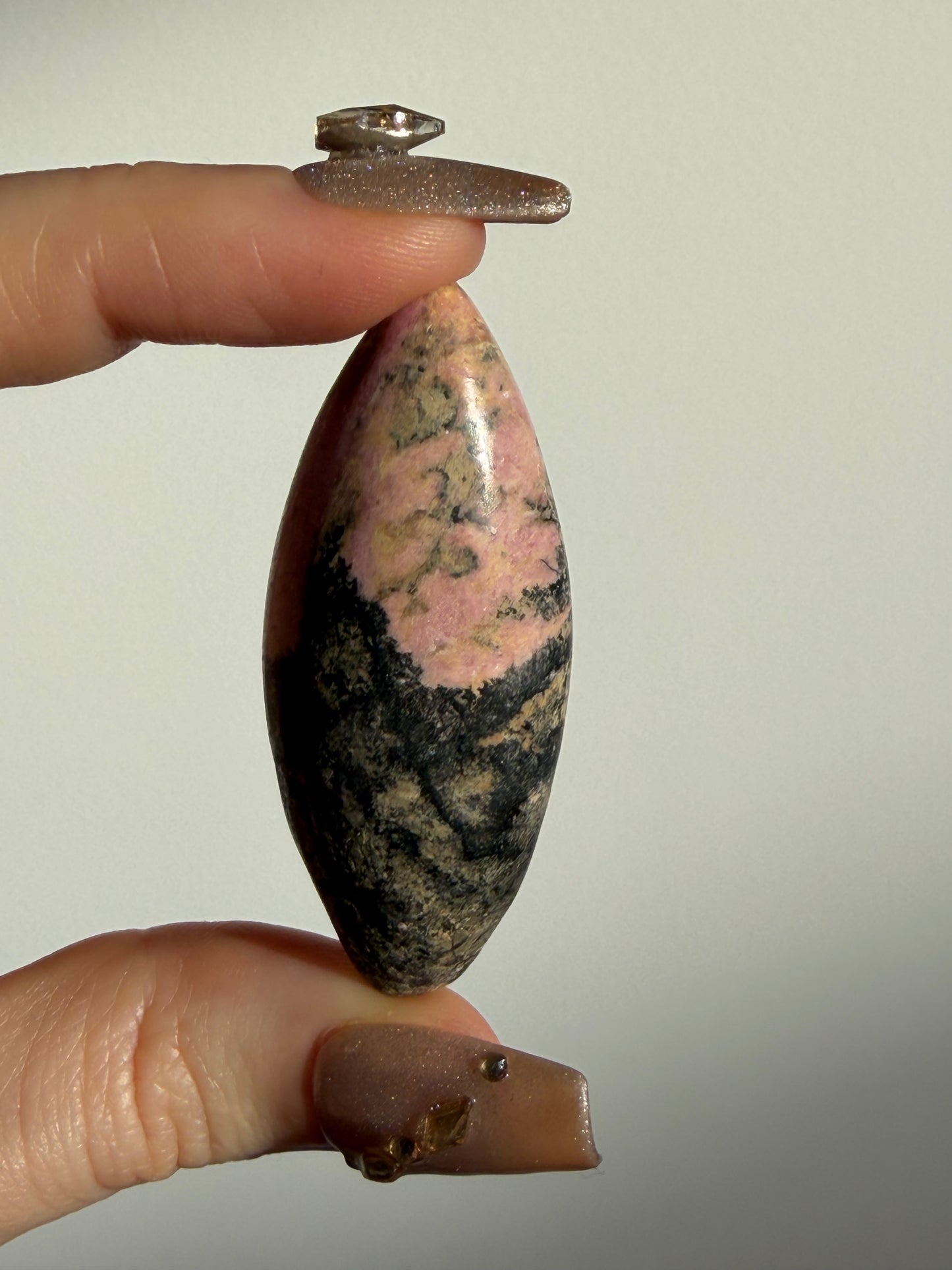 Indonesian Rhodonite and Manganese Included Shiva B