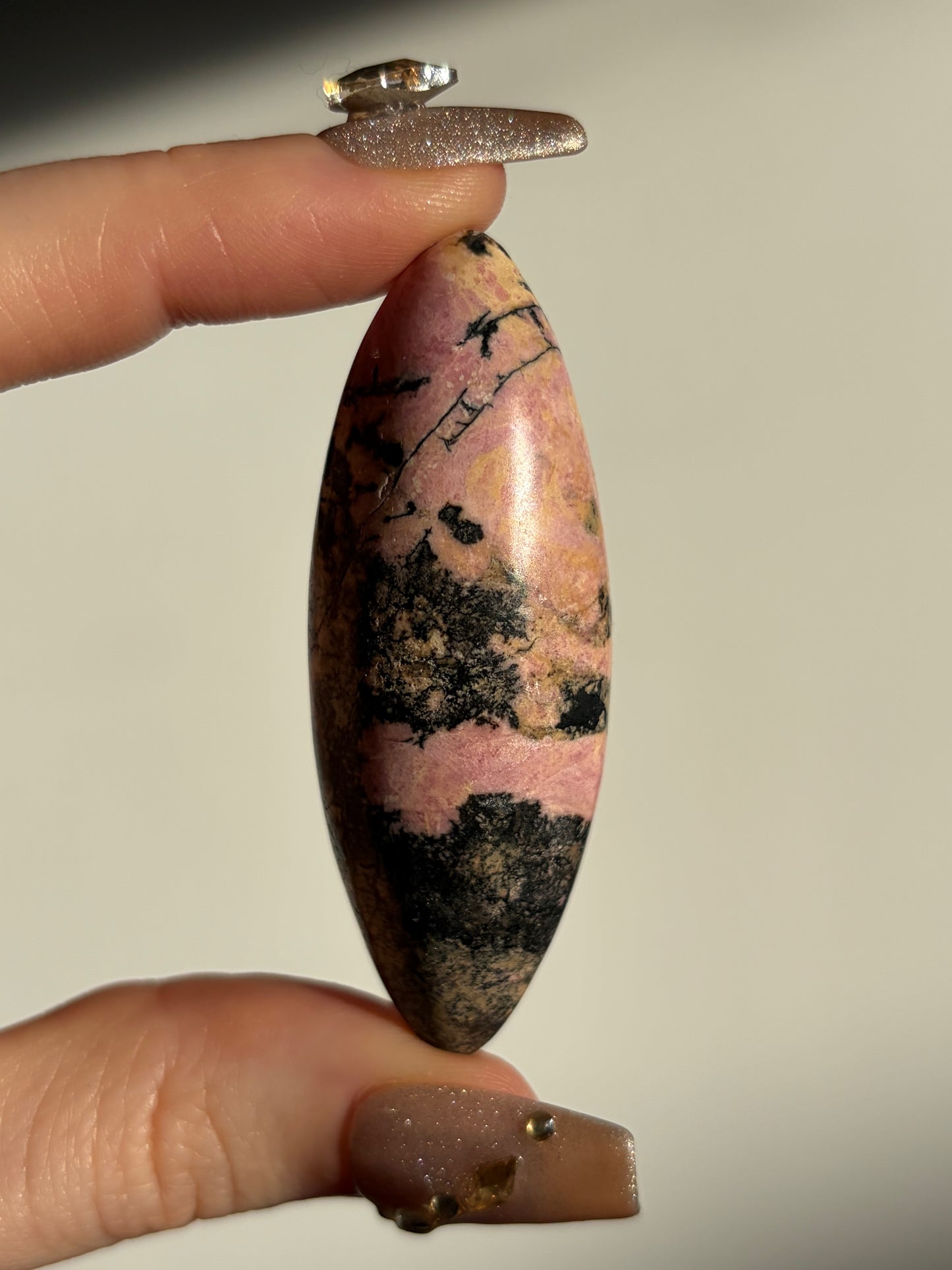 Indonesian Rhodonite and Manganese Included Shiva D