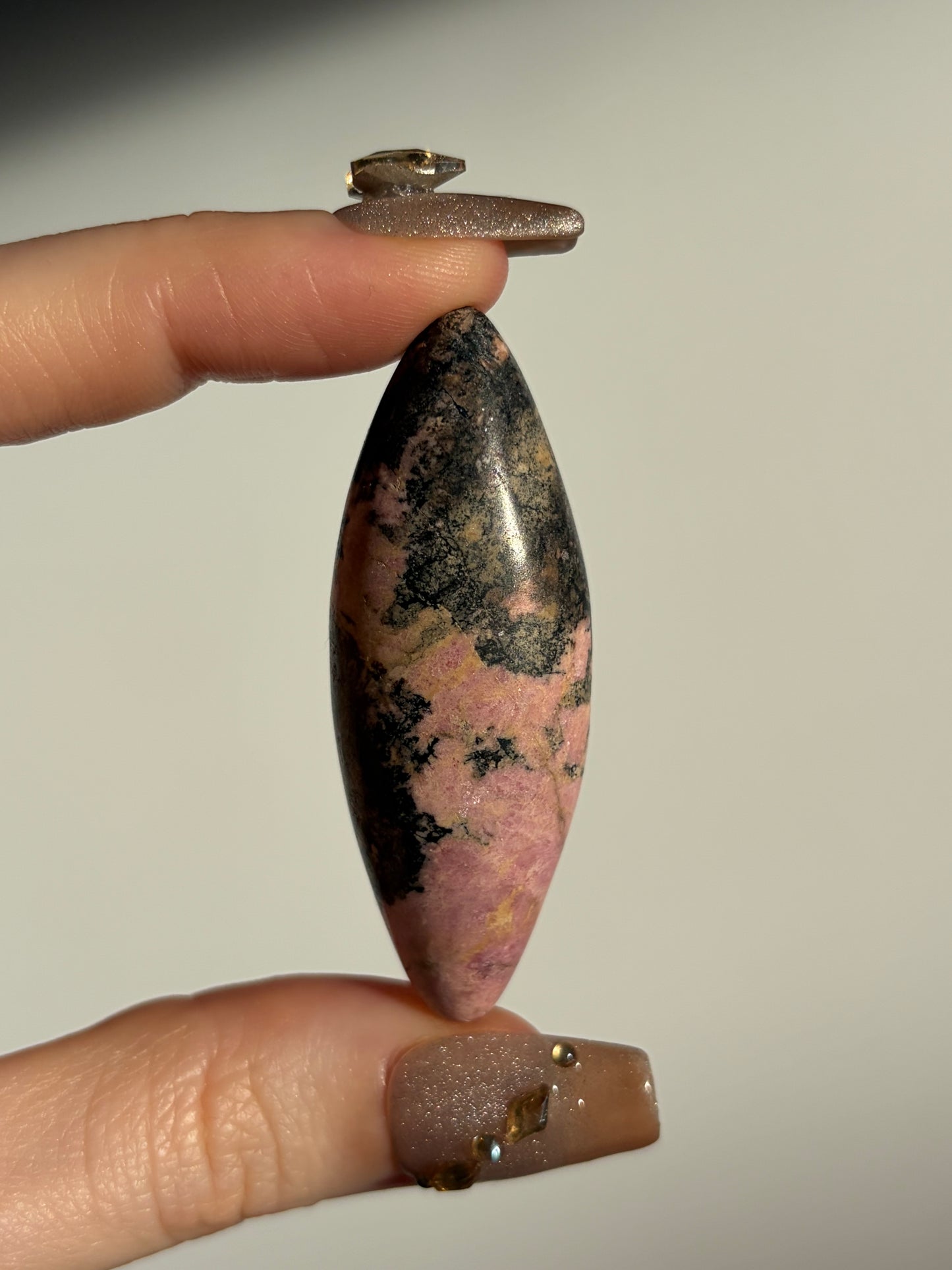 Indonesian Rhodonite and Manganese Included Shiva H