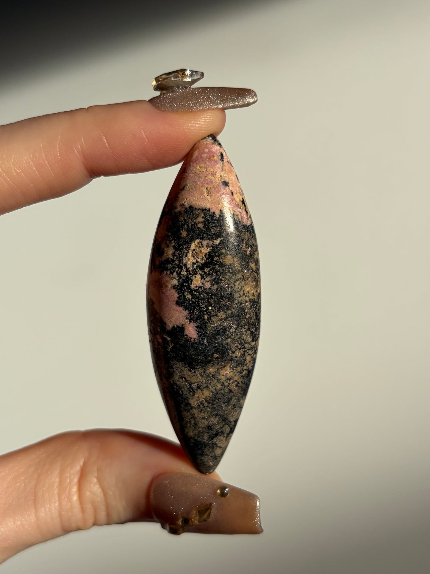 Indonesian Rhodonite and Manganese Included Shiva L