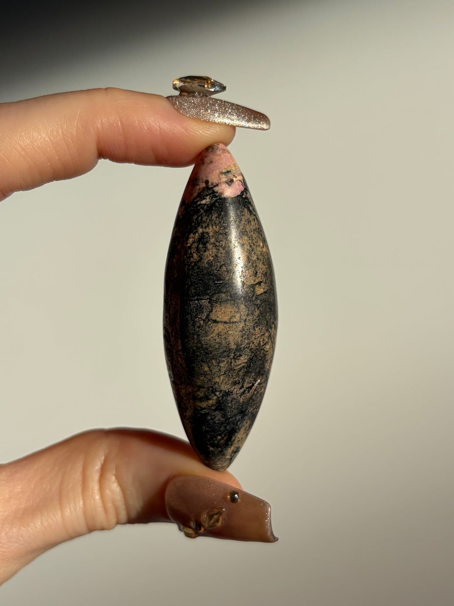 Indonesian Rhodonite and Manganese Included Shiva N