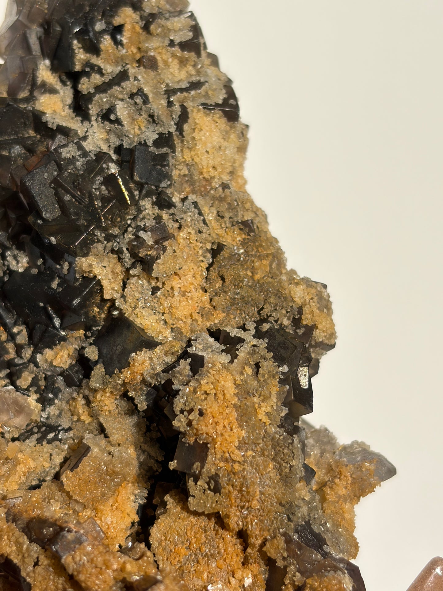 Iridescent Fluorite Specimen with Calcite B