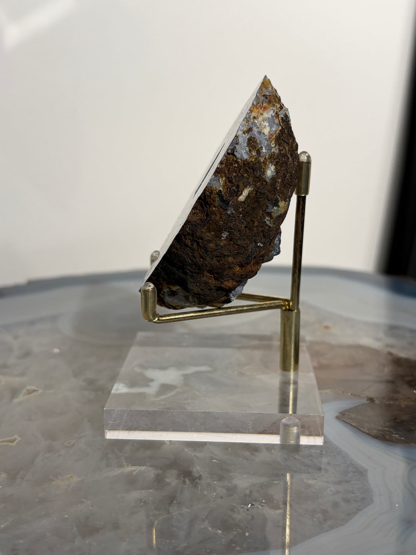 "Starlit Canopy" Blue Laguna Agate Specimen with Starry Night Features and Parallax Effect