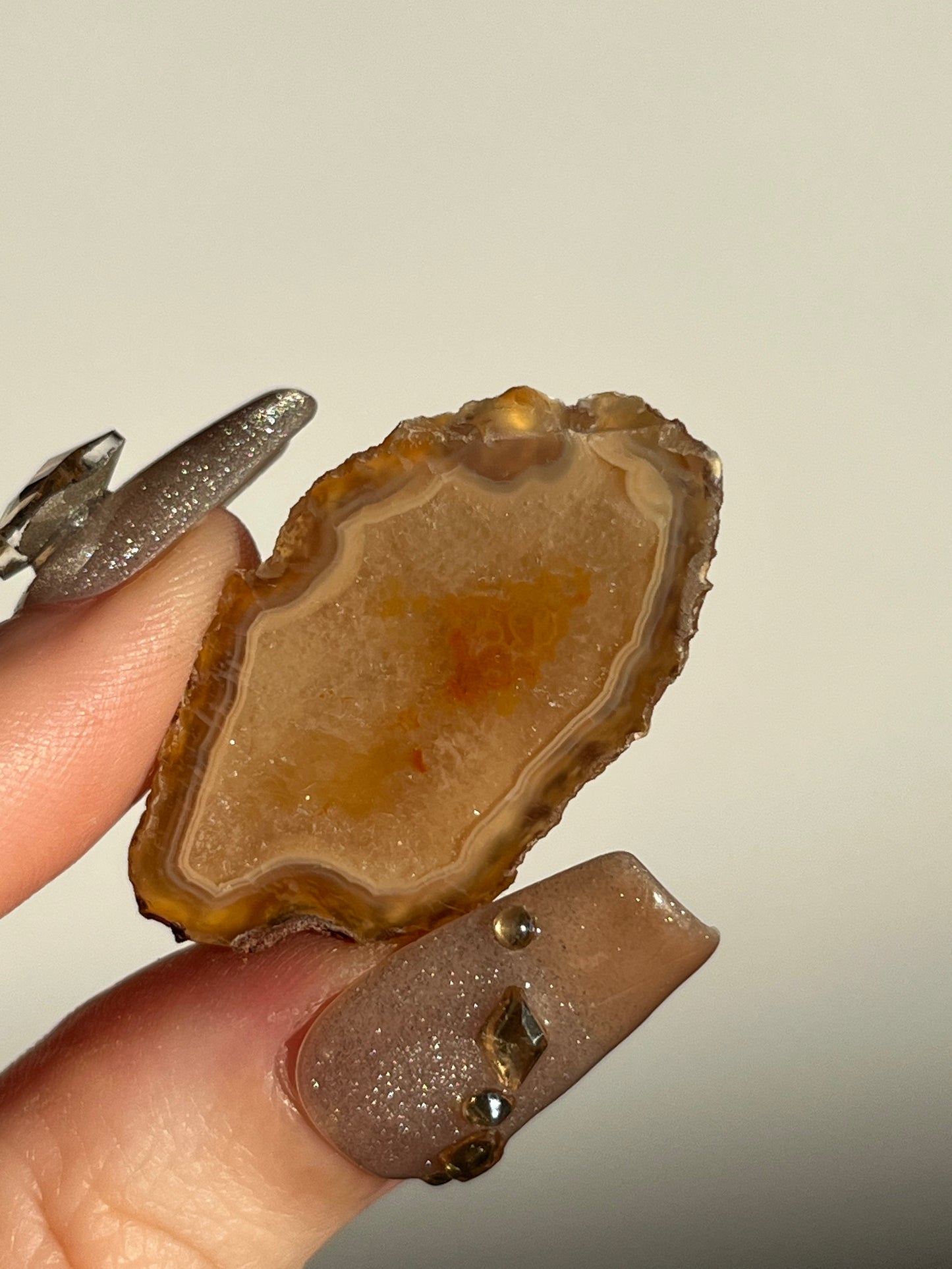 Malawi Agate with Golden Healer infusion Pair E