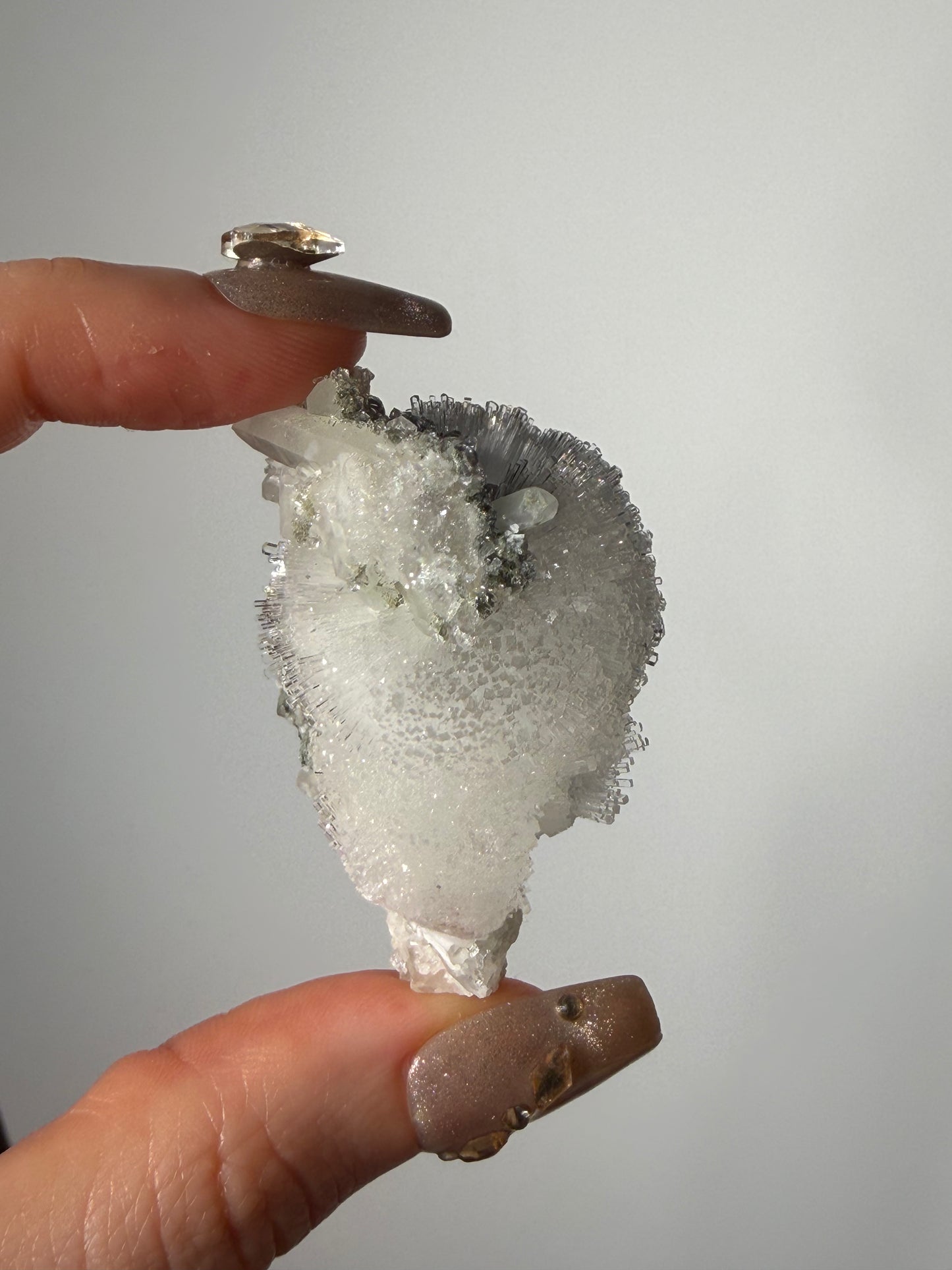 Natrolite Specimen with Quartz and Apophyllite E