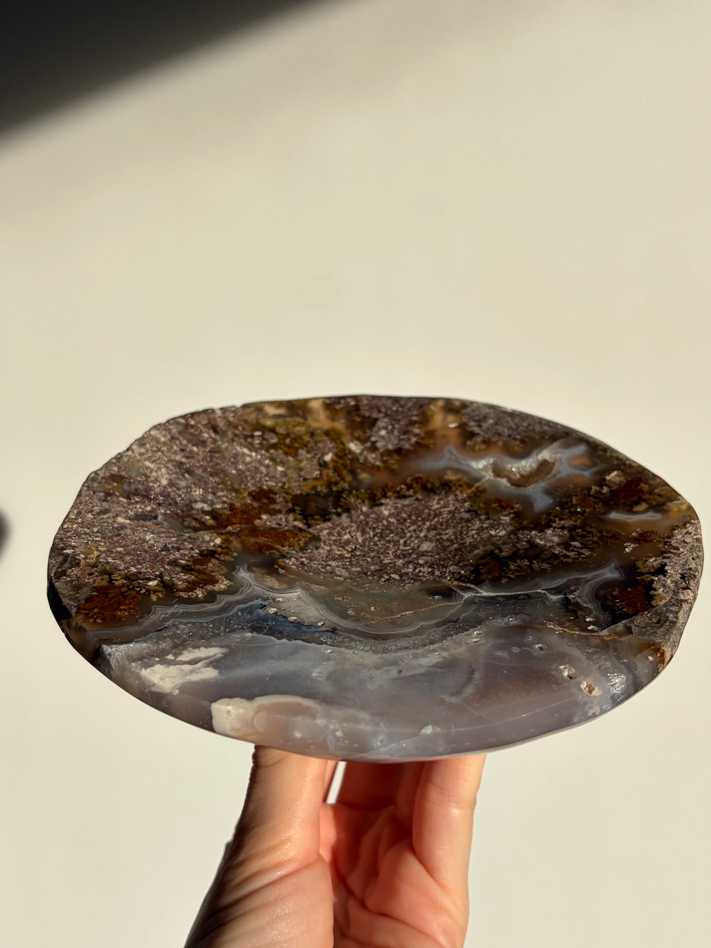 Nebula Agate Crystal Trinket Platter A