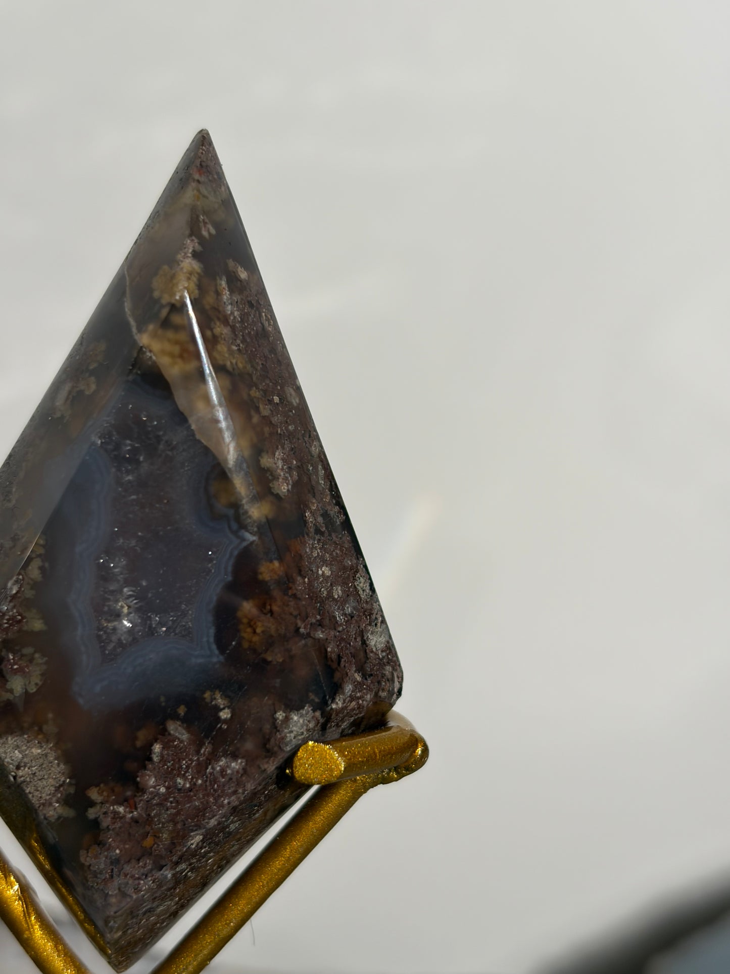 Nebula Agate Diamond Carving on Stand B