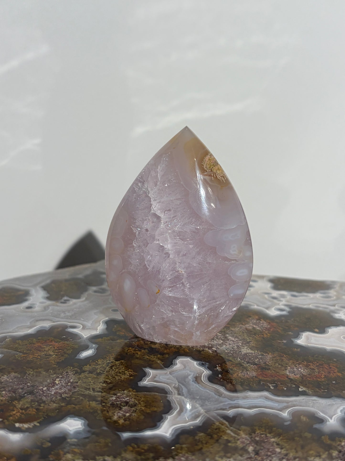 Amethyst Jelly Orbicular Nebula Agate Flame Carving B