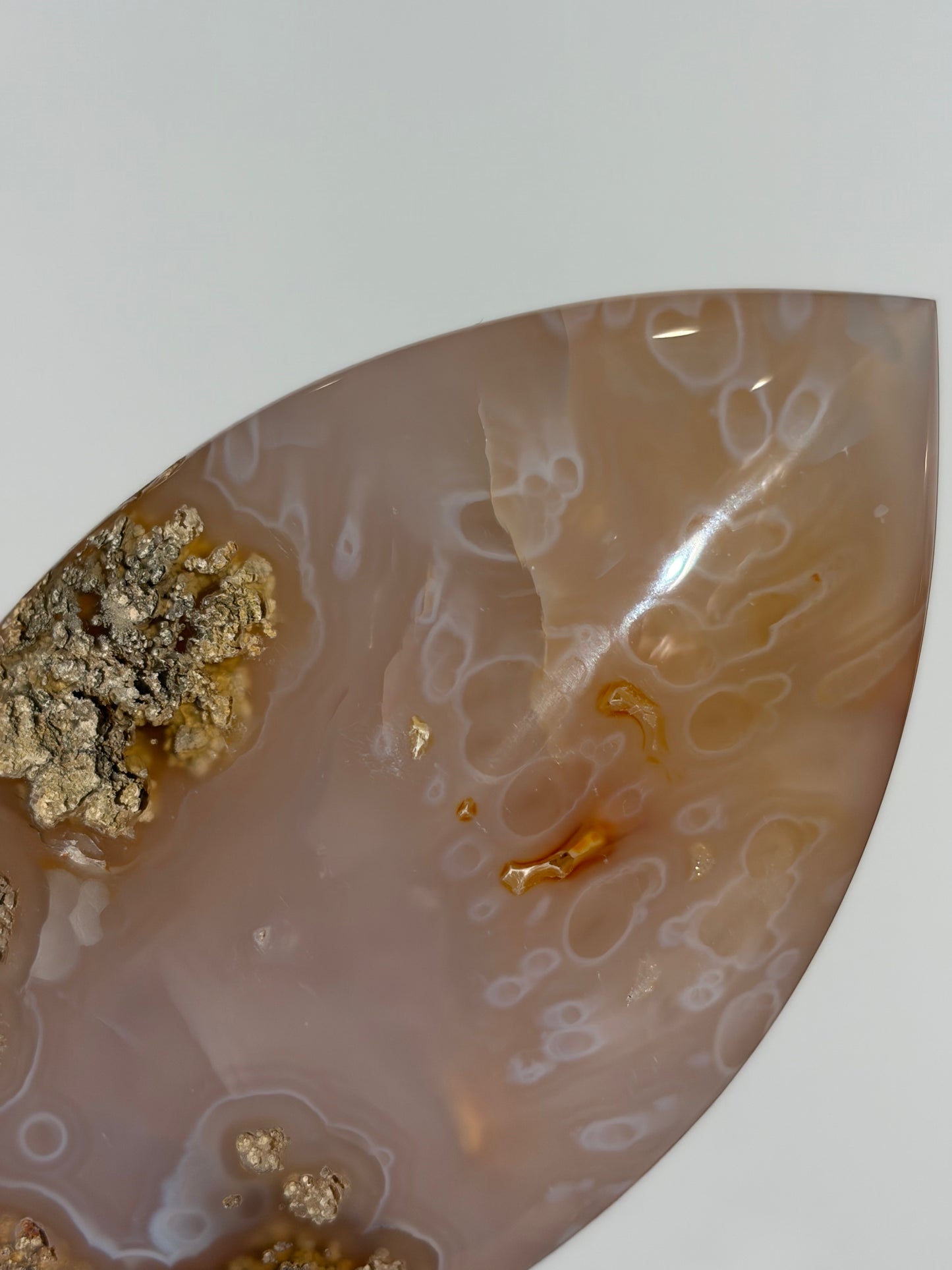 Carnelian Jelly Orbicular Nebula Agate Flame Carving C
