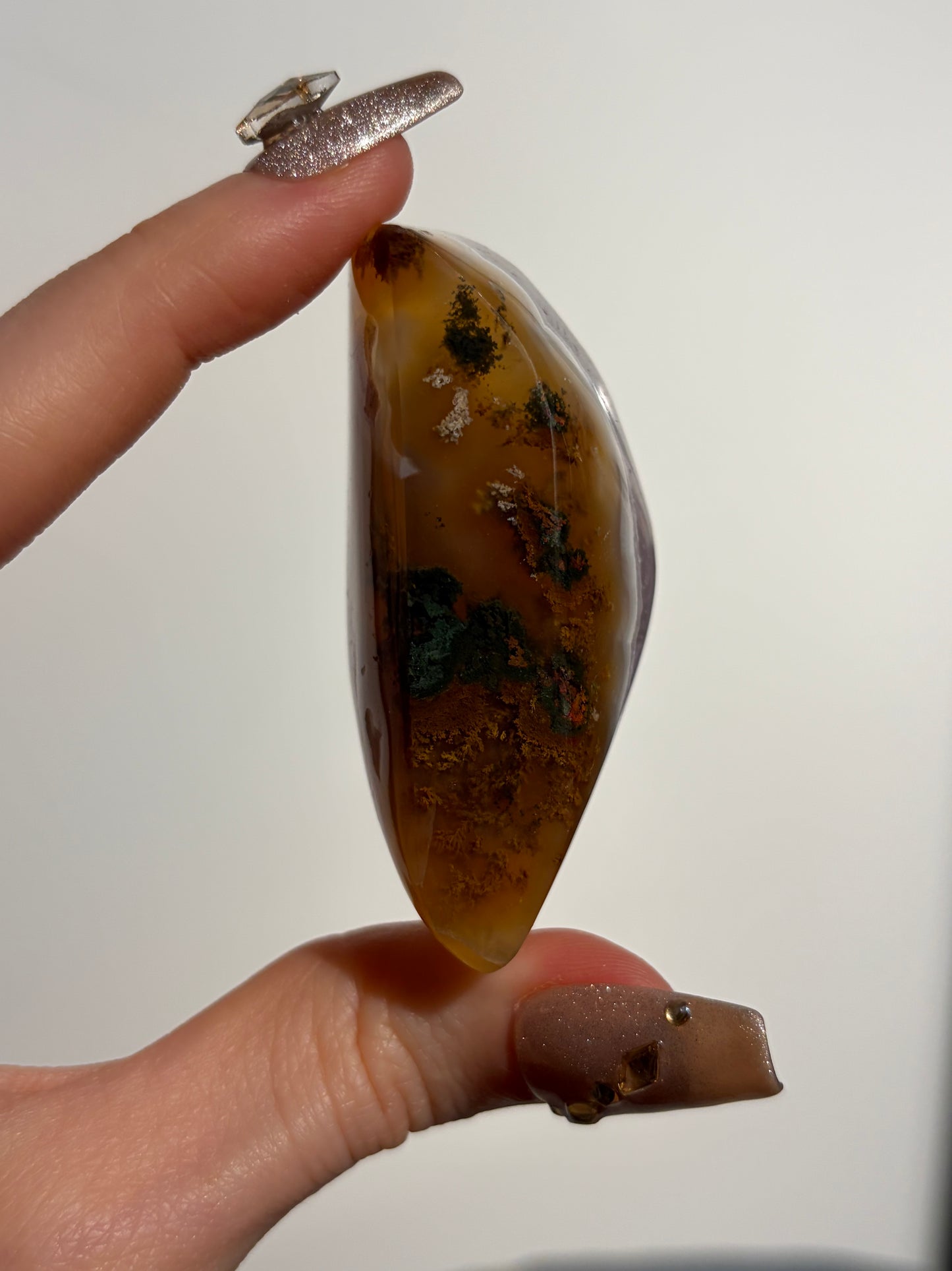 Nebula Agate with Amethyst Freeform G