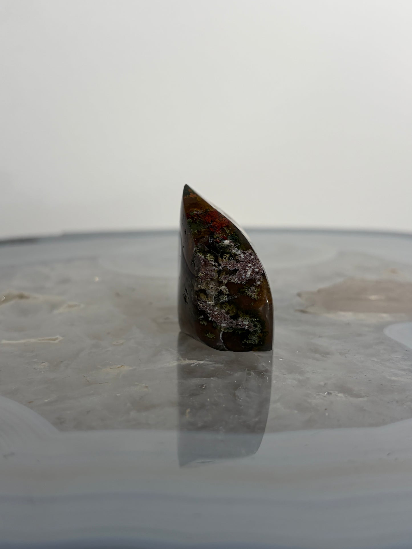 Nebula Agate with Multicoloured Moss Freeform K