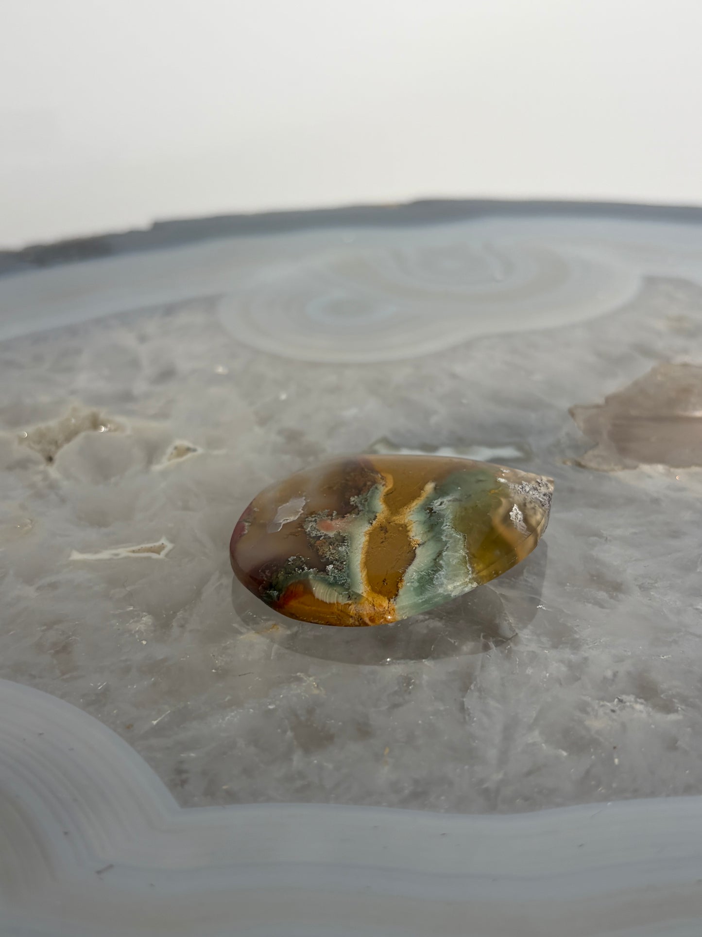 Nebula Agate with Multicoloured Moss Freeform N