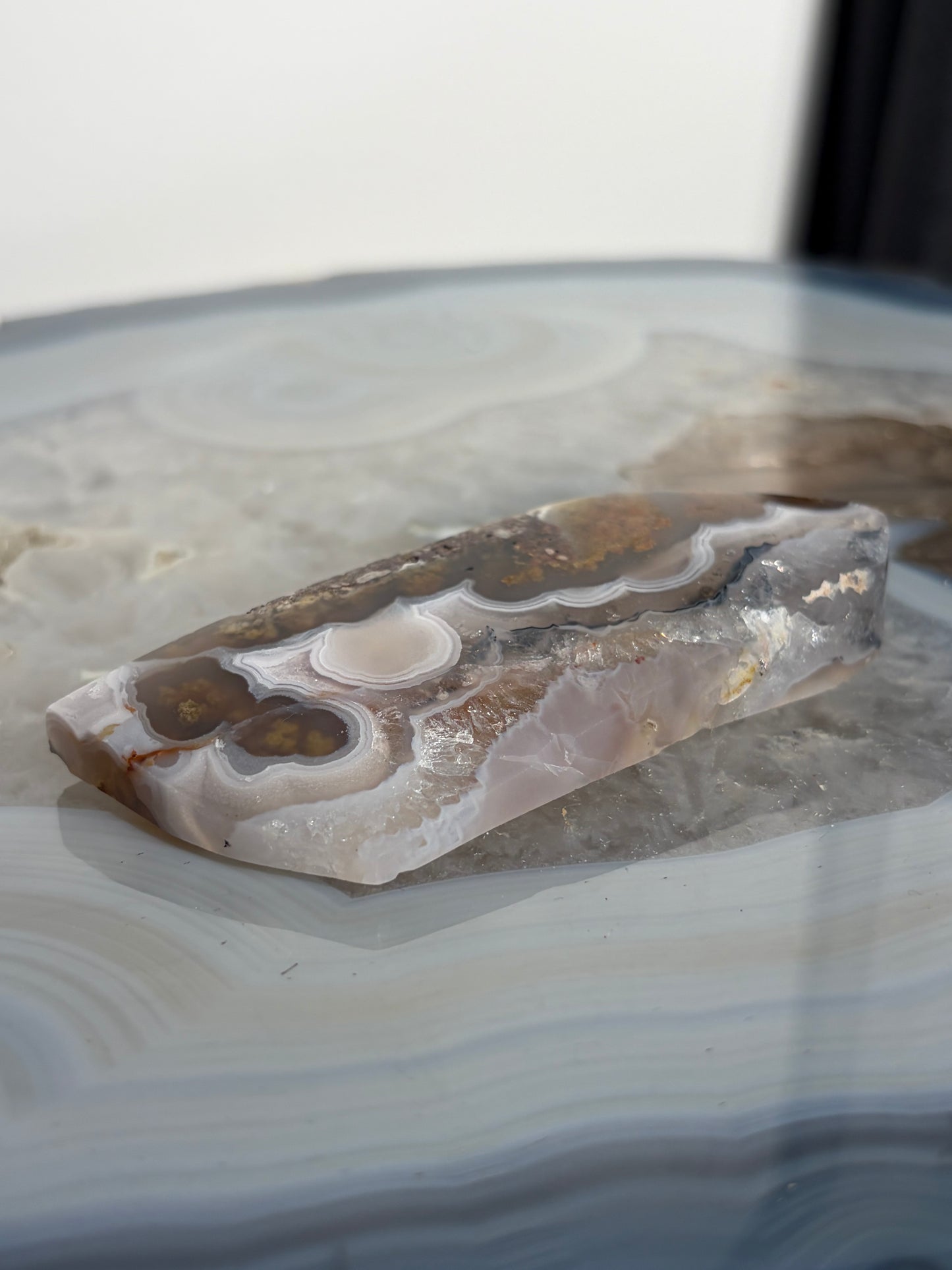 Nebula Agate Freeform with Dendritic Inclusions O