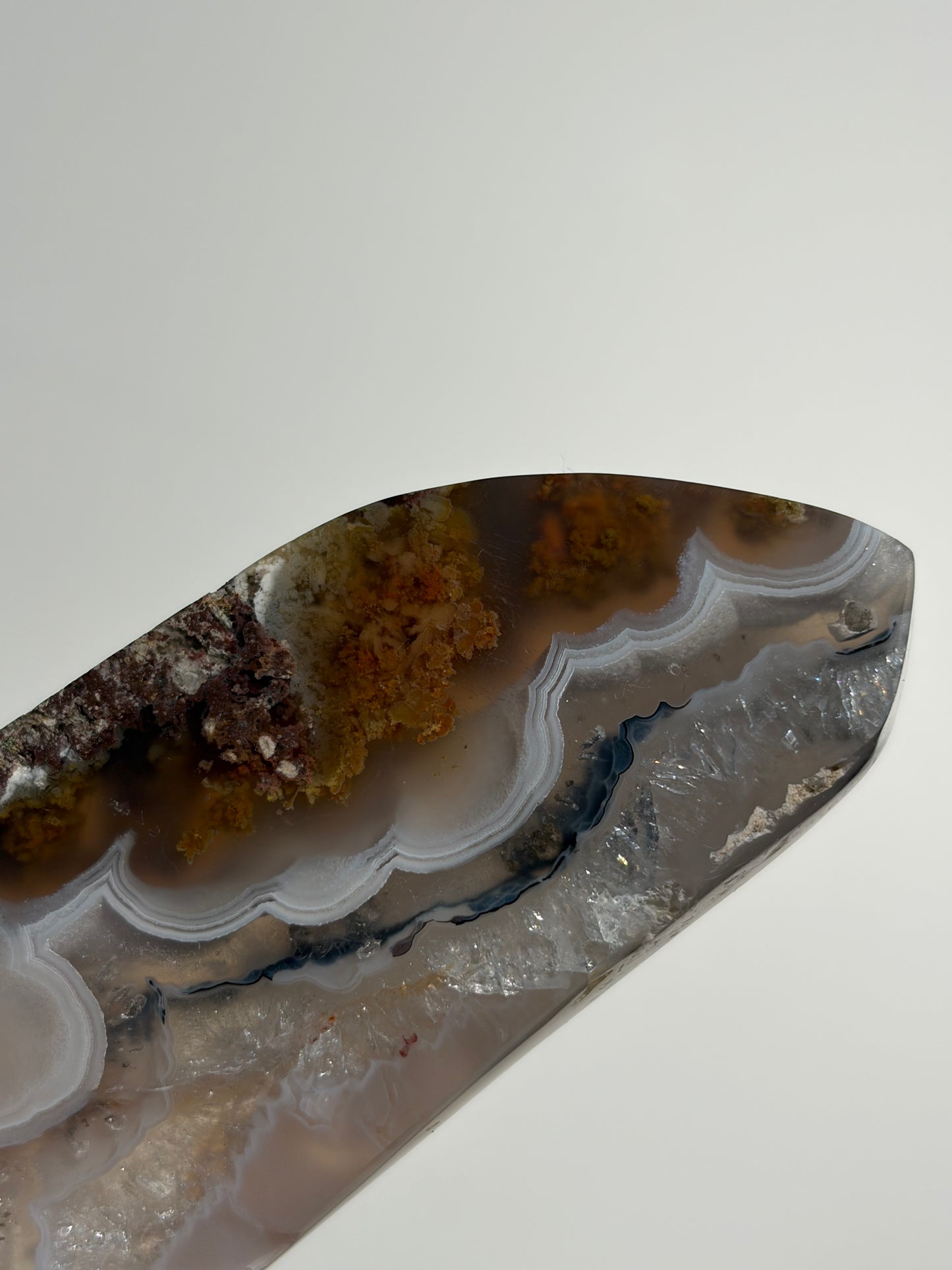 Nebula Agate Freeform with Dendritic Inclusions O
