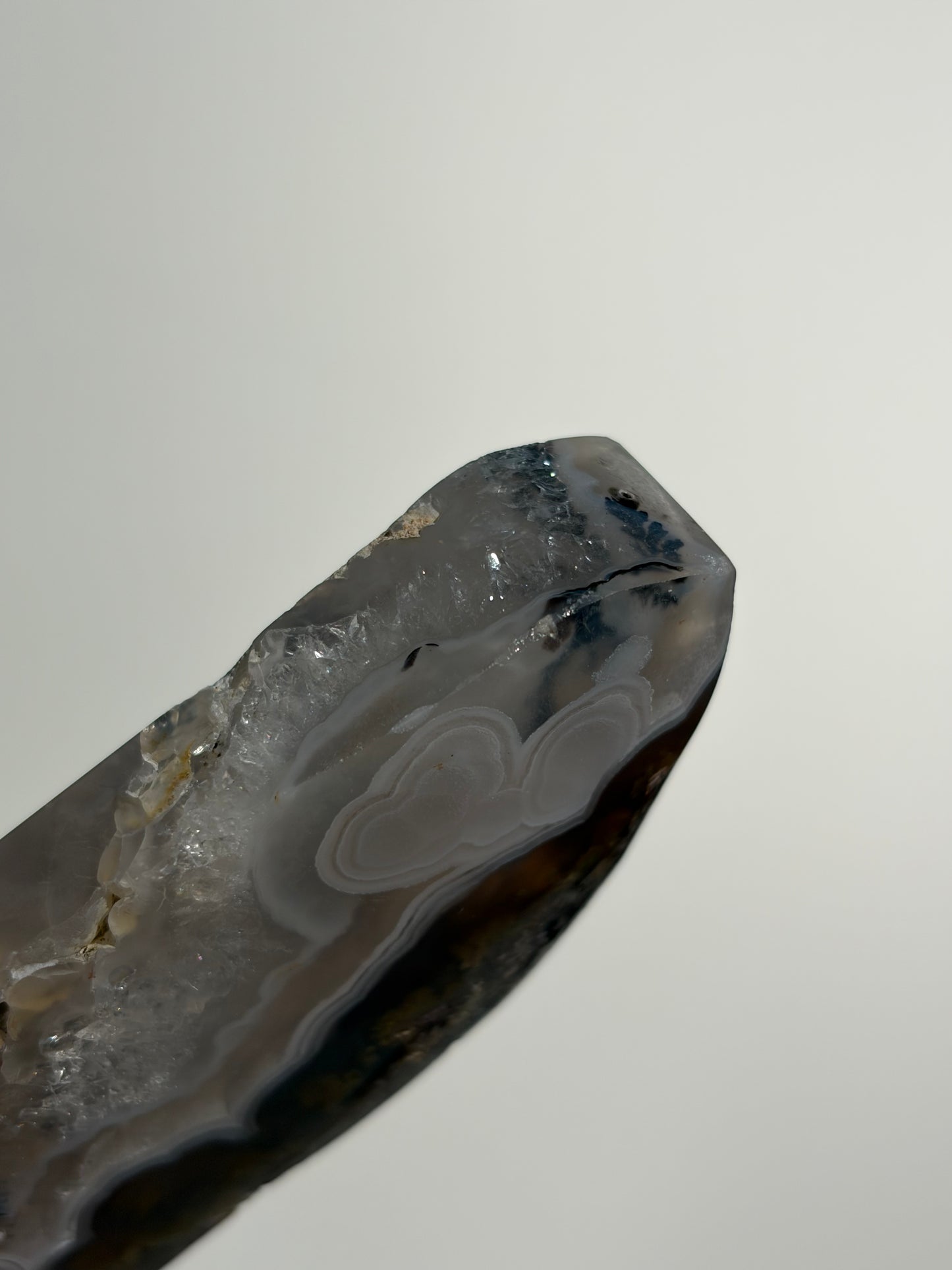 Nebula Agate Freeform with Dendritic Inclusions O
