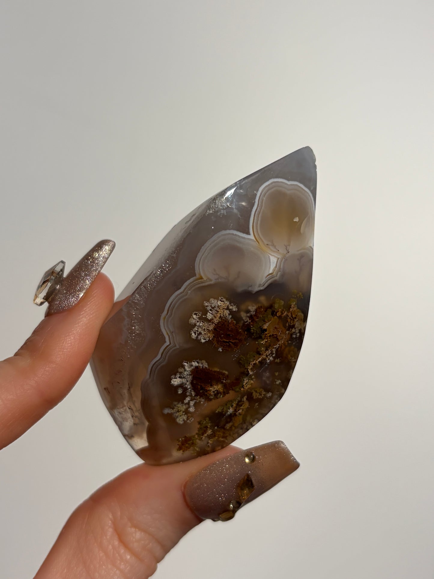 Nebula Agate Freeform with Dendritic Inclusions P