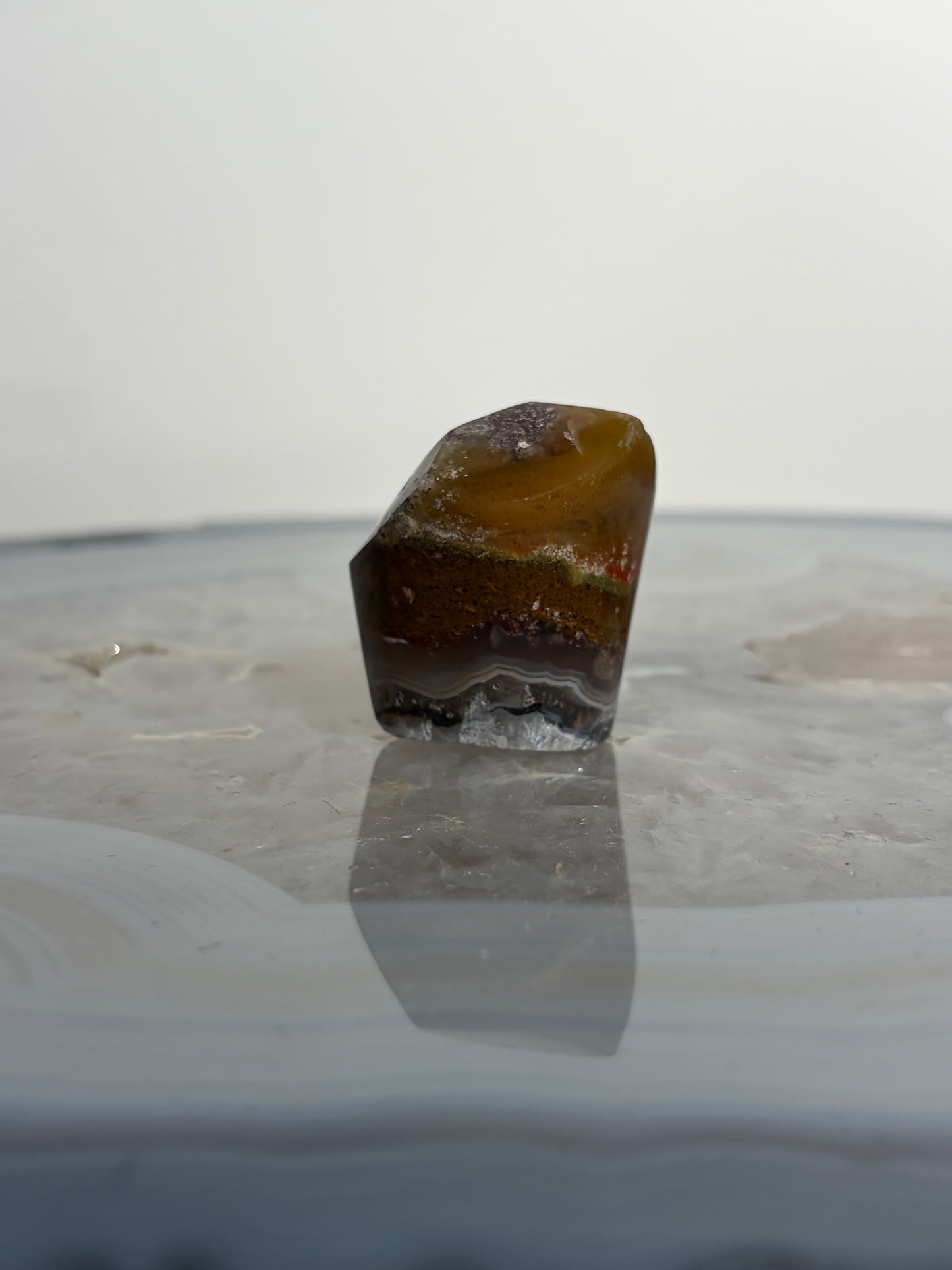 Nebula Agate Freeform with Dendritic Inclusions S