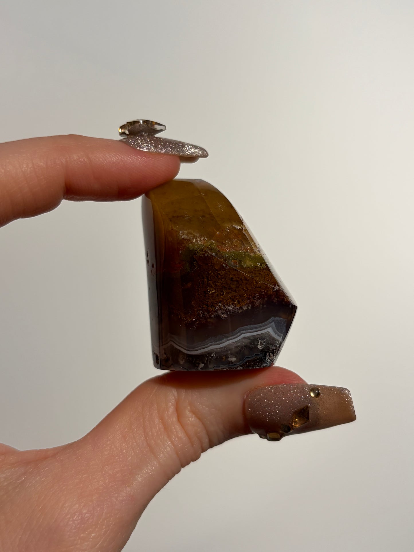 Nebula Agate Freeform with Dendritic Inclusions S