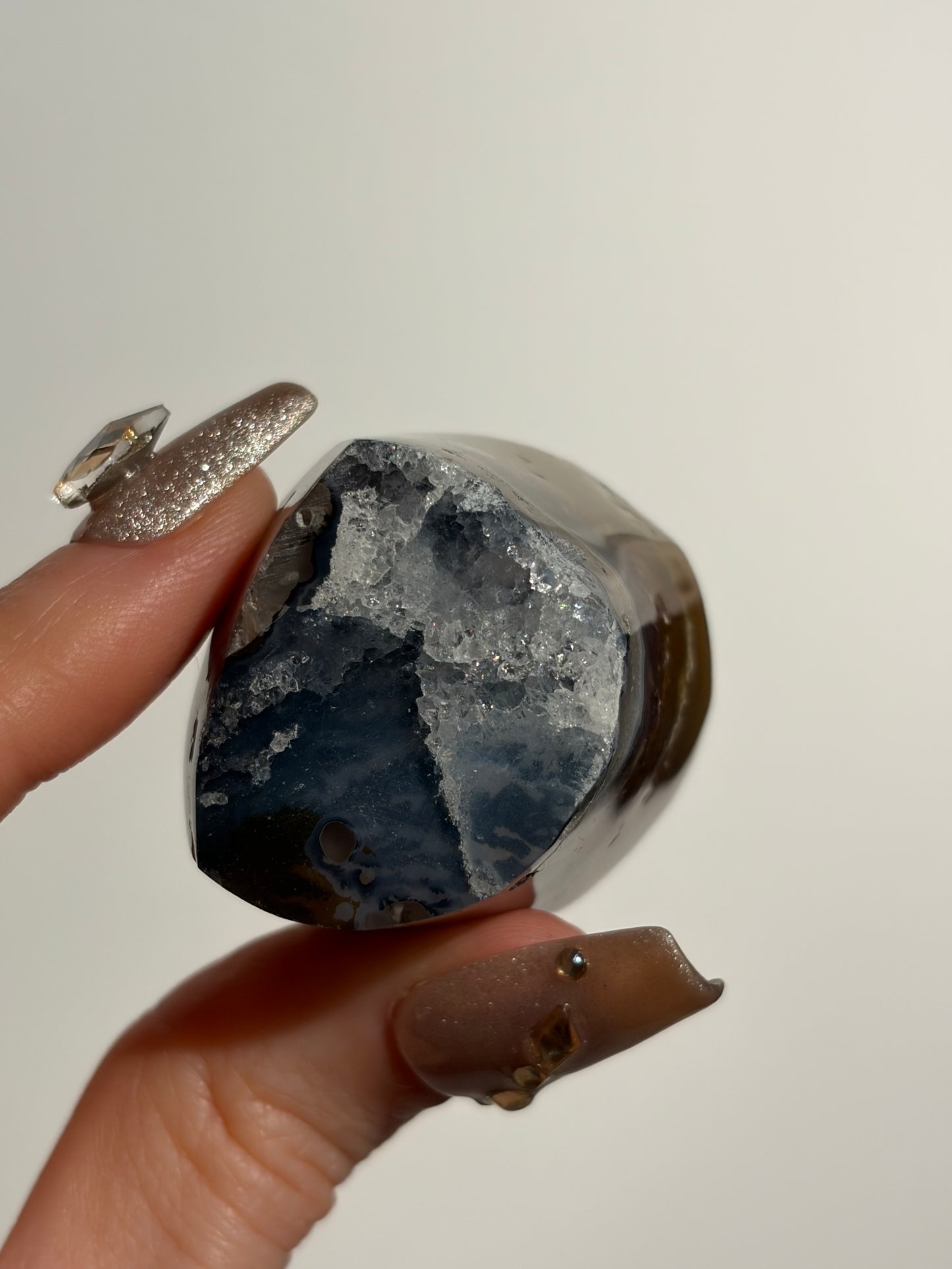 Nebula Agate Freeform with Dendritic Inclusions S
