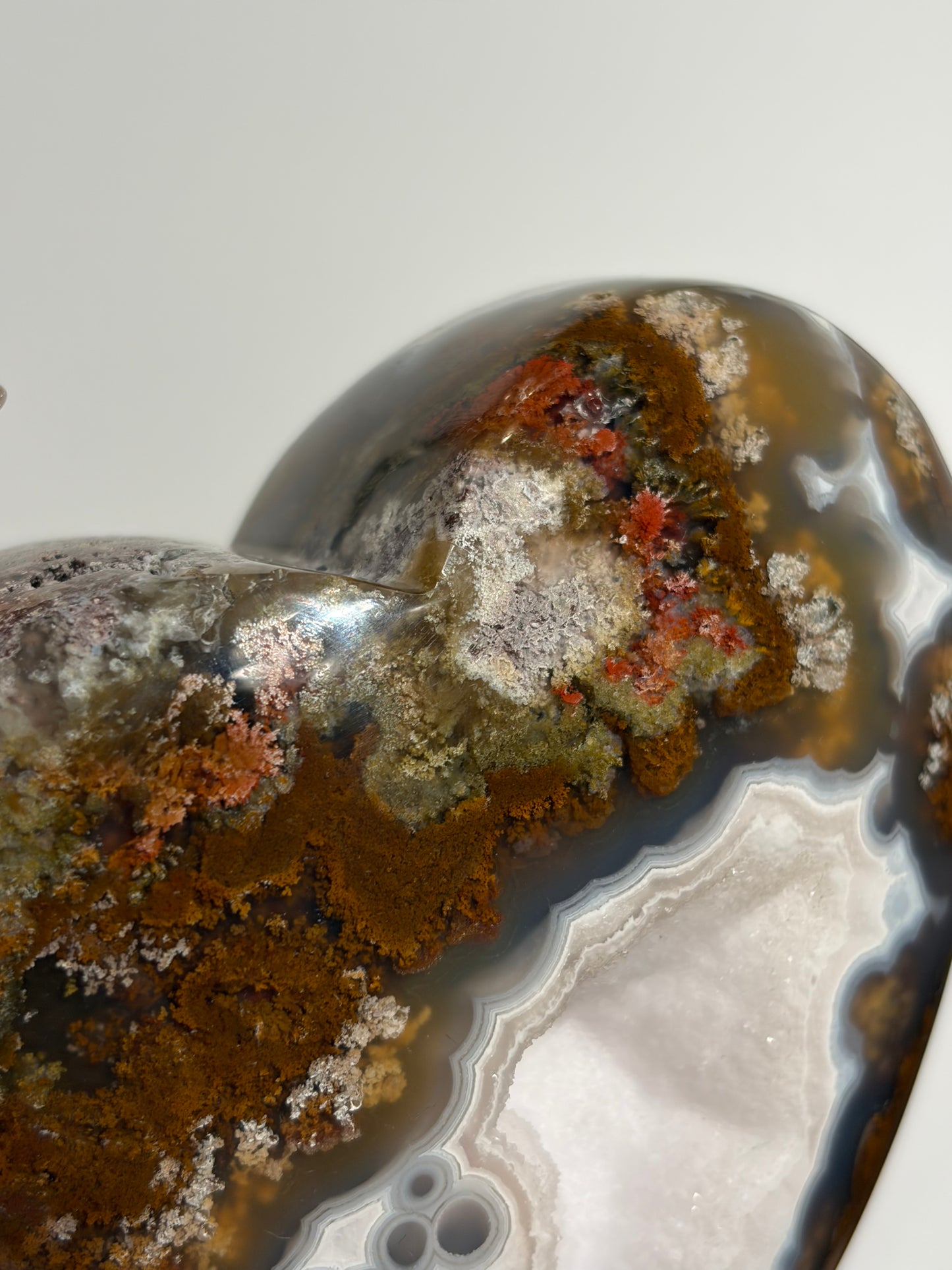 “Starlit Cradle” Druzy Nebula Agate Statement Heart Carving B