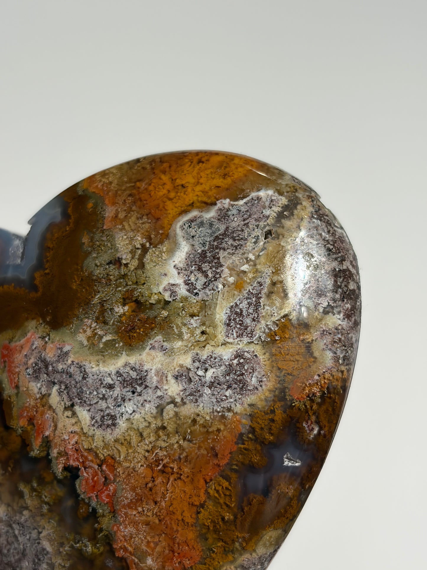 Nebula Agate Statement Heart Carving C