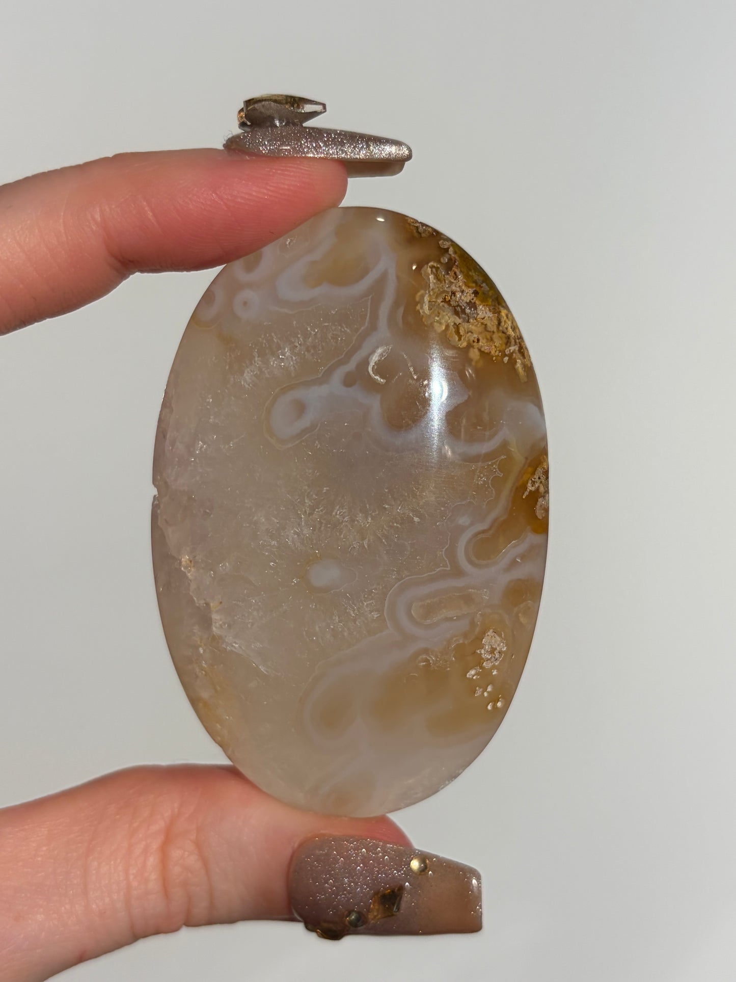 “Honey World” Carnelian Nebula Agate Palmstone A