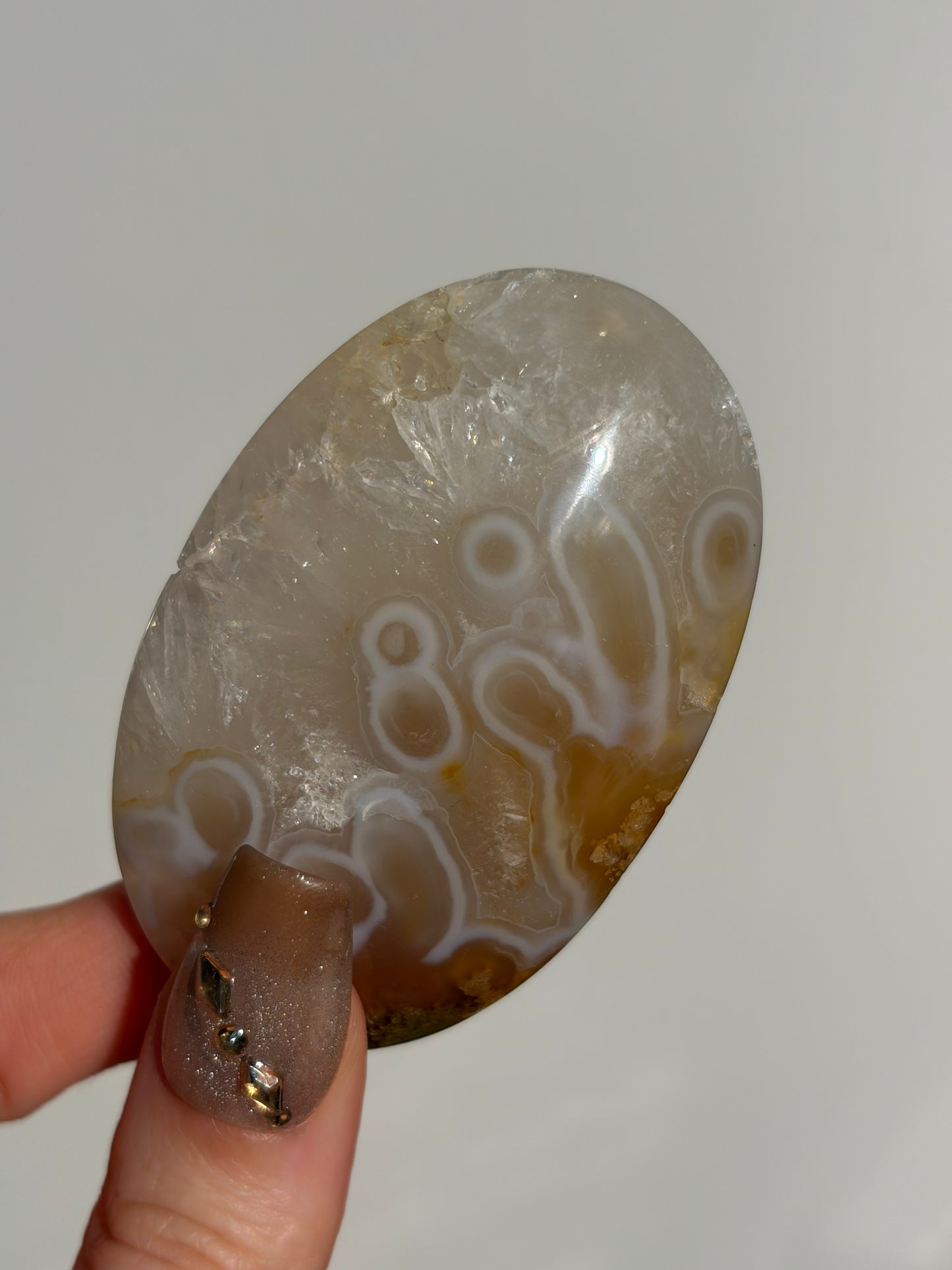“Honey World” Carnelian Nebula Agate Palmstone A