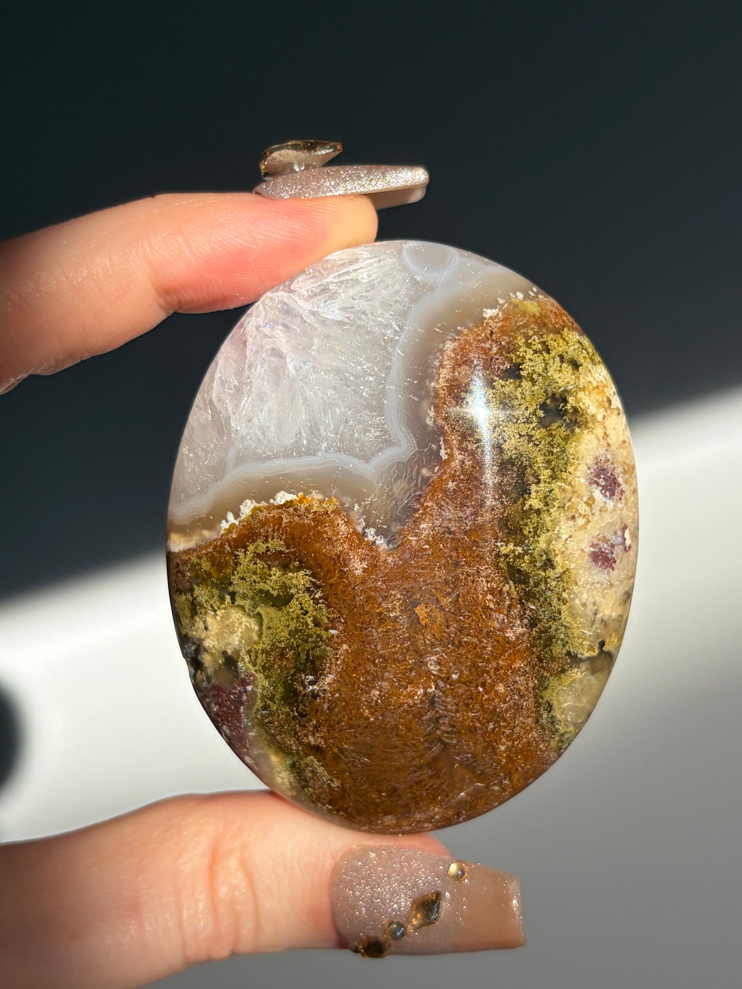 "Marshy Moors" Nebula Agate Palmstone M