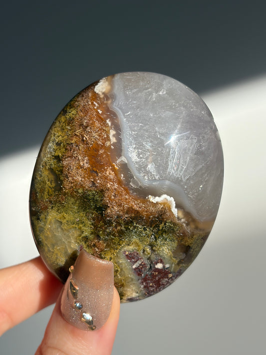 "Marshy Moors" Nebula Agate Palmstone M