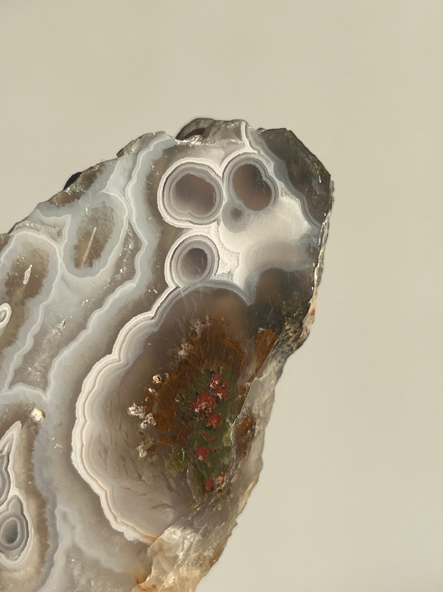 Orbicular Nebula Agate and Quartz Slab with Multicoloured Moss (Mined 2024)