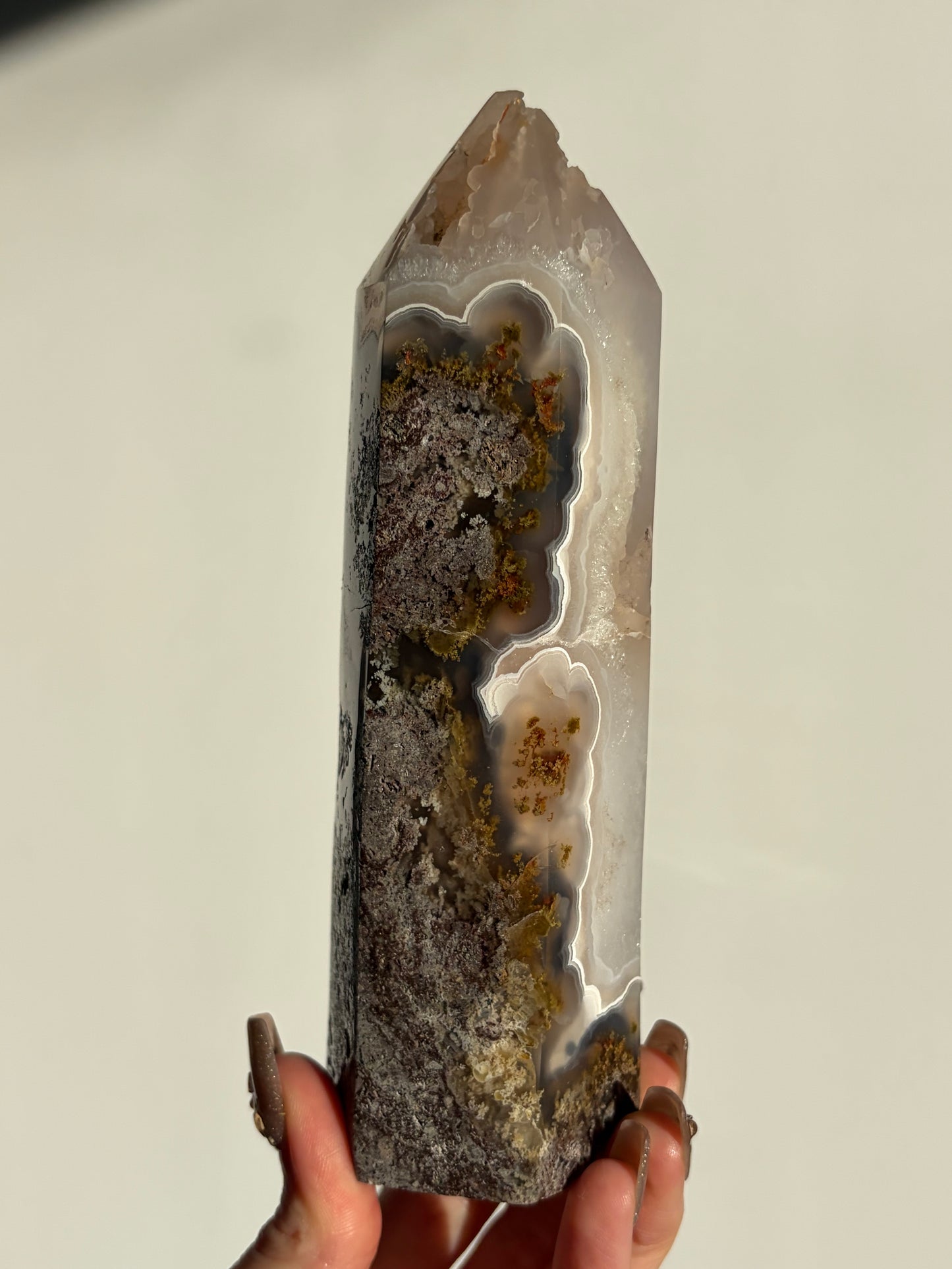 “Celestial Blooms” Nebula Agate Axis Statement Tower A