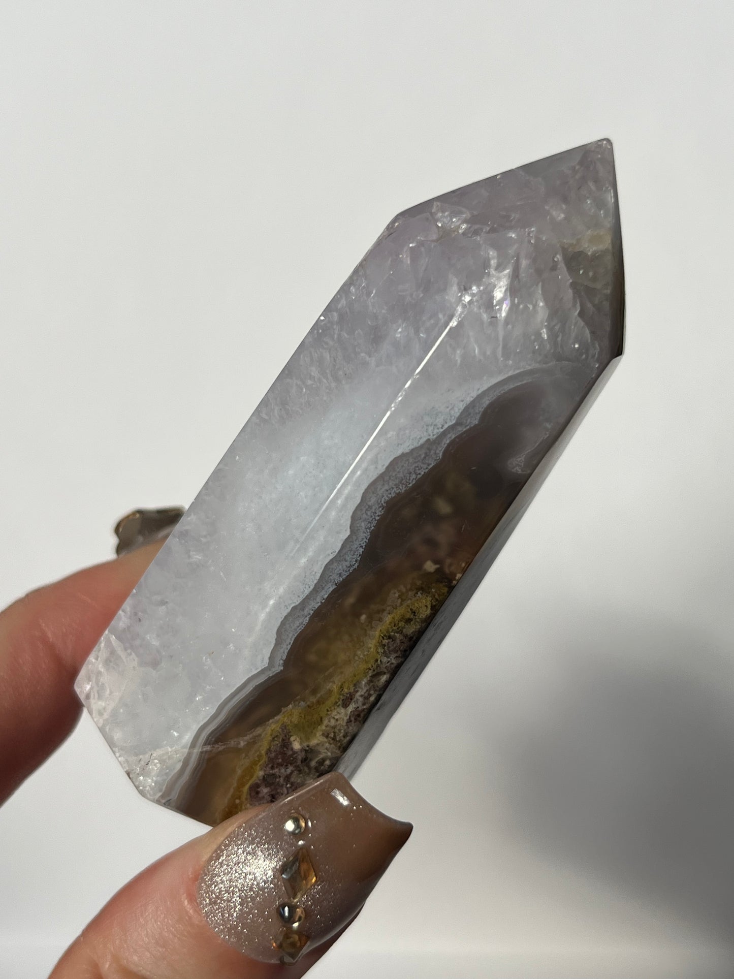 Nebula Agate with Red Moss Inclusions Tower E