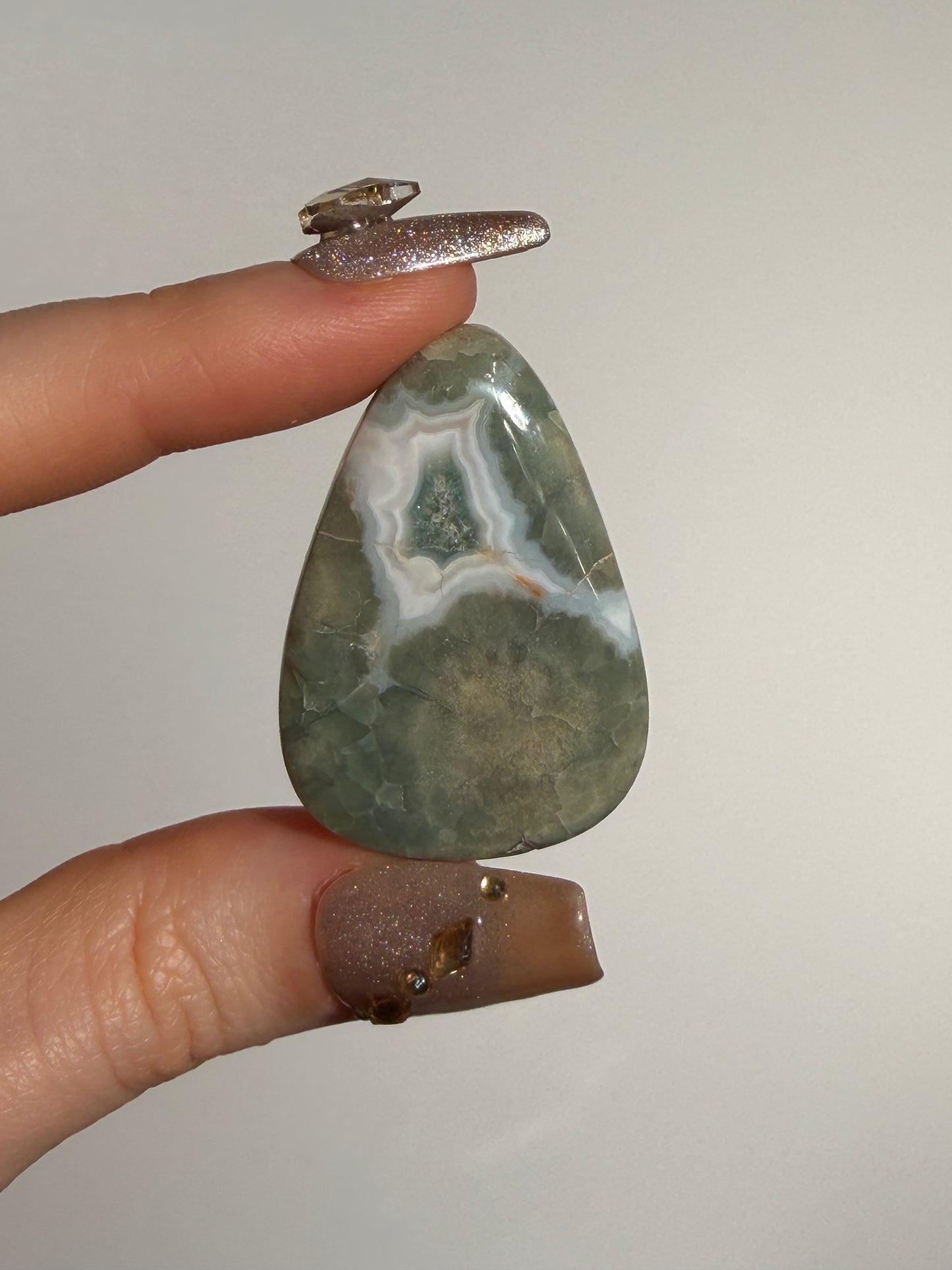 Green Orbicular Jasper Cabochon C