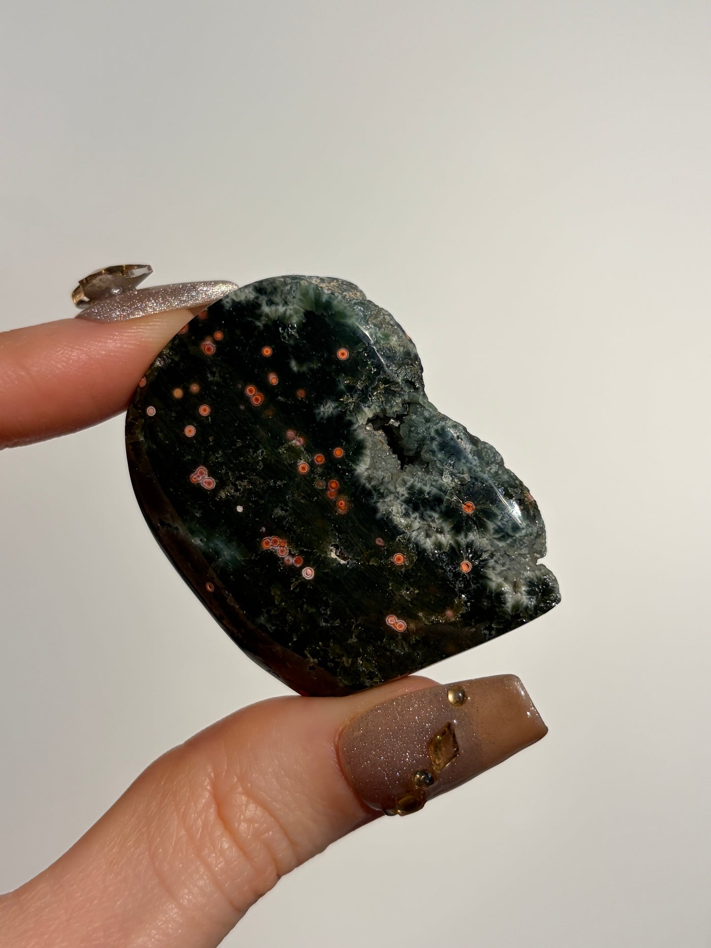 Druzy Pink Orbicular Jasper Miniature Freeform C