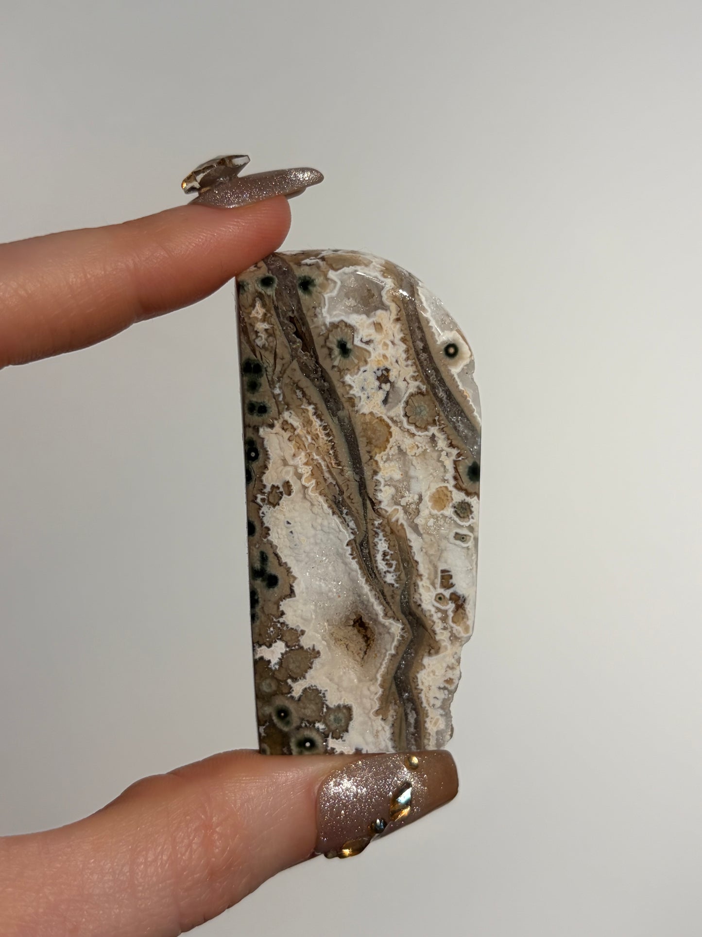 Druzy Orbicular Jasper Miniature Freeform F
