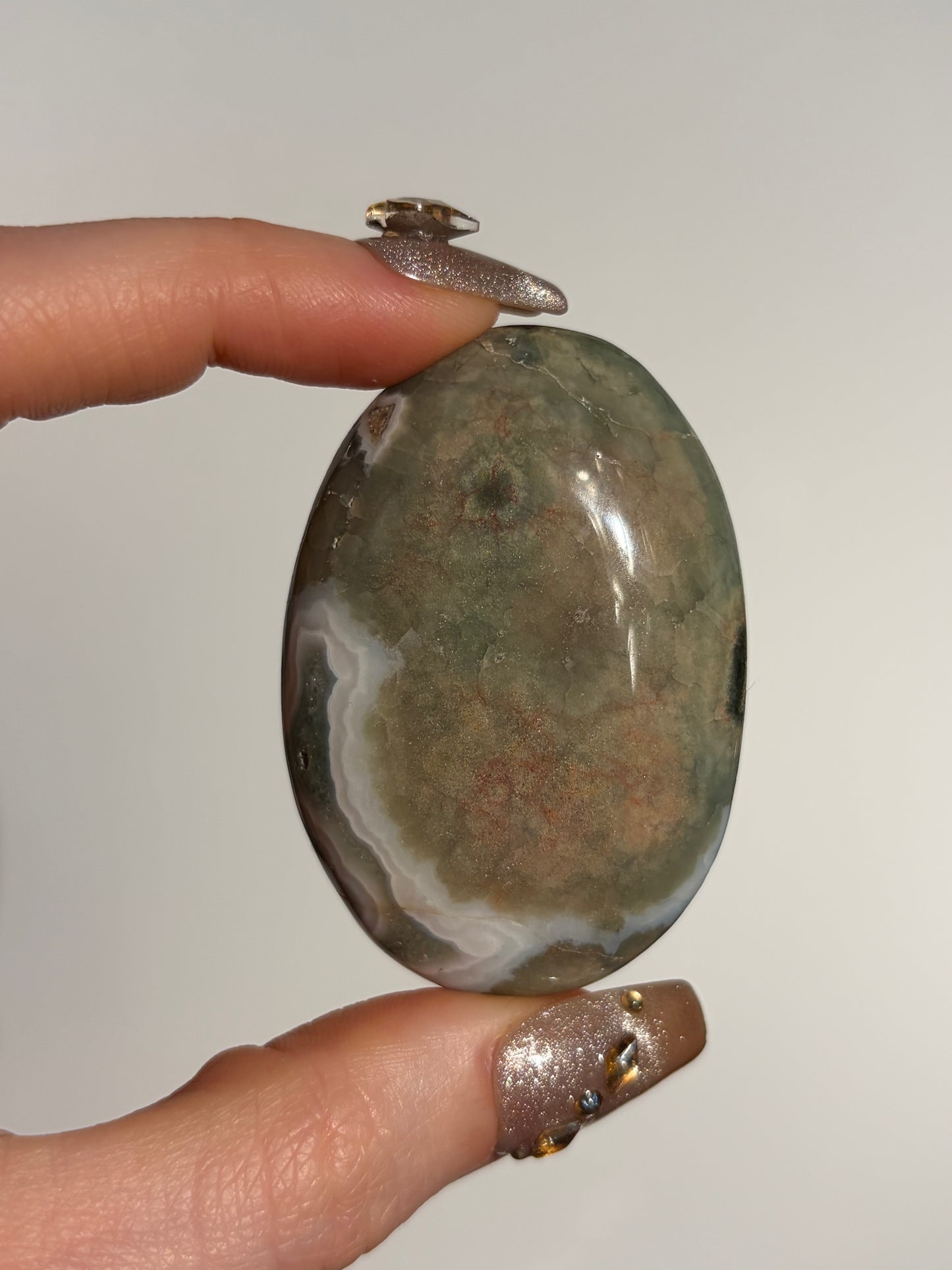 Green Orbicular Jasper Palmstone A