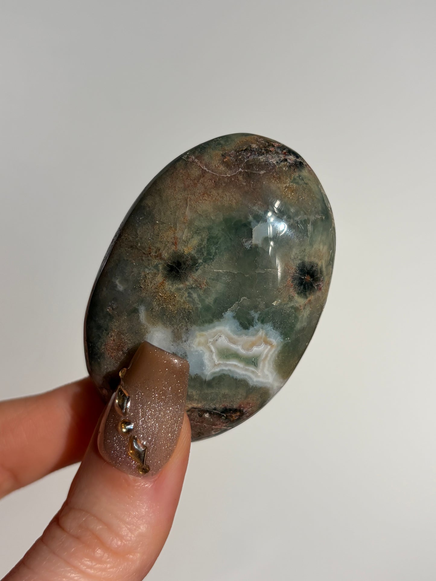 Green Orbicular Jasper Palmstone A