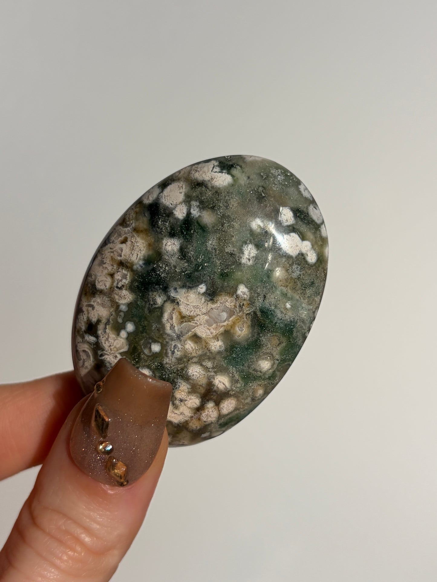 Green Orbicular Jasper Palmstone B
