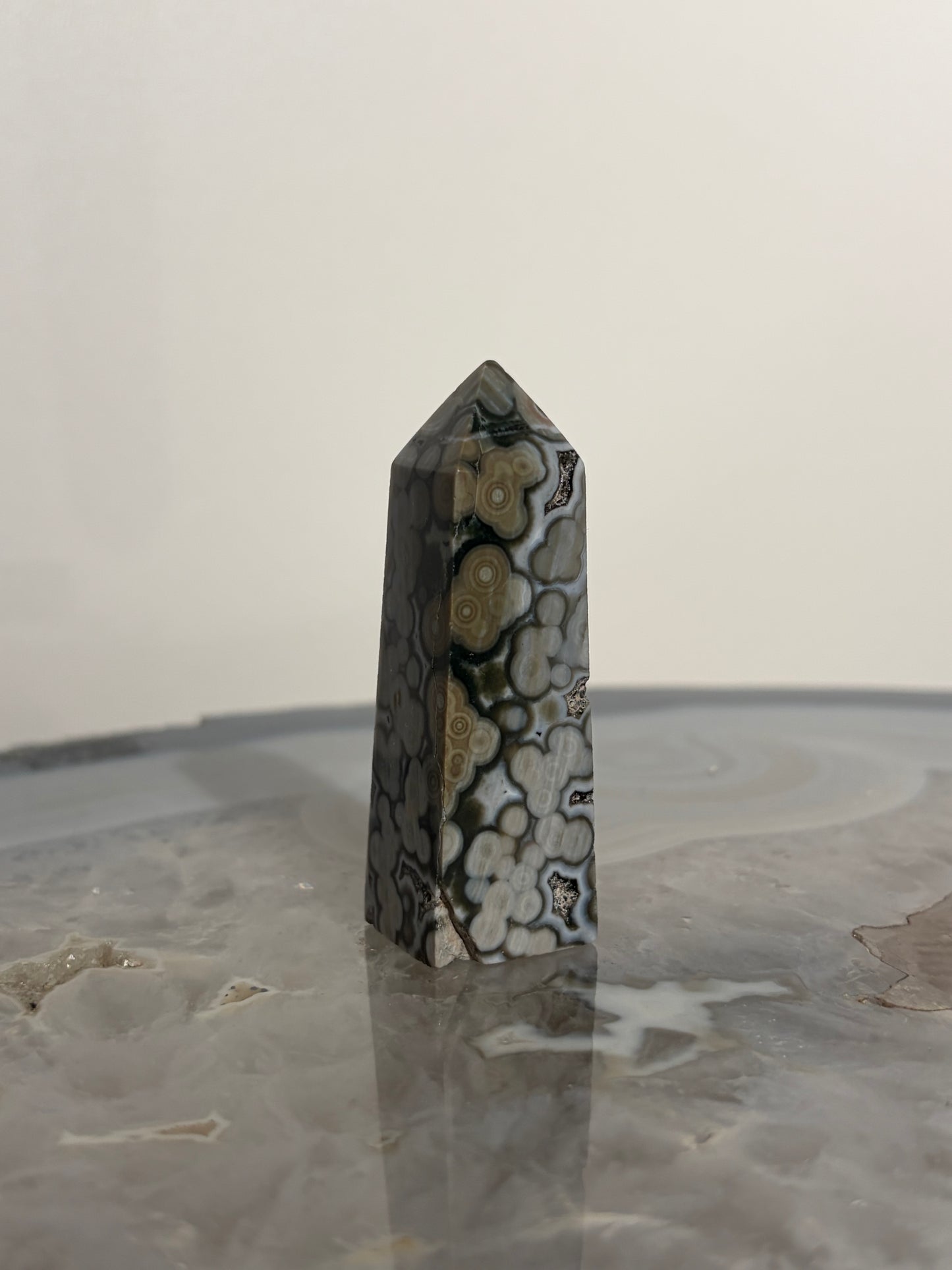 Green Orbicular Jasper Tower (Perfectly Imperfect)