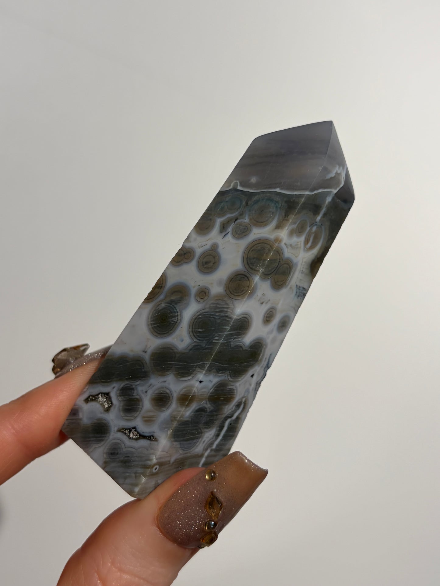 Blue Orbicular Jasper Tower A