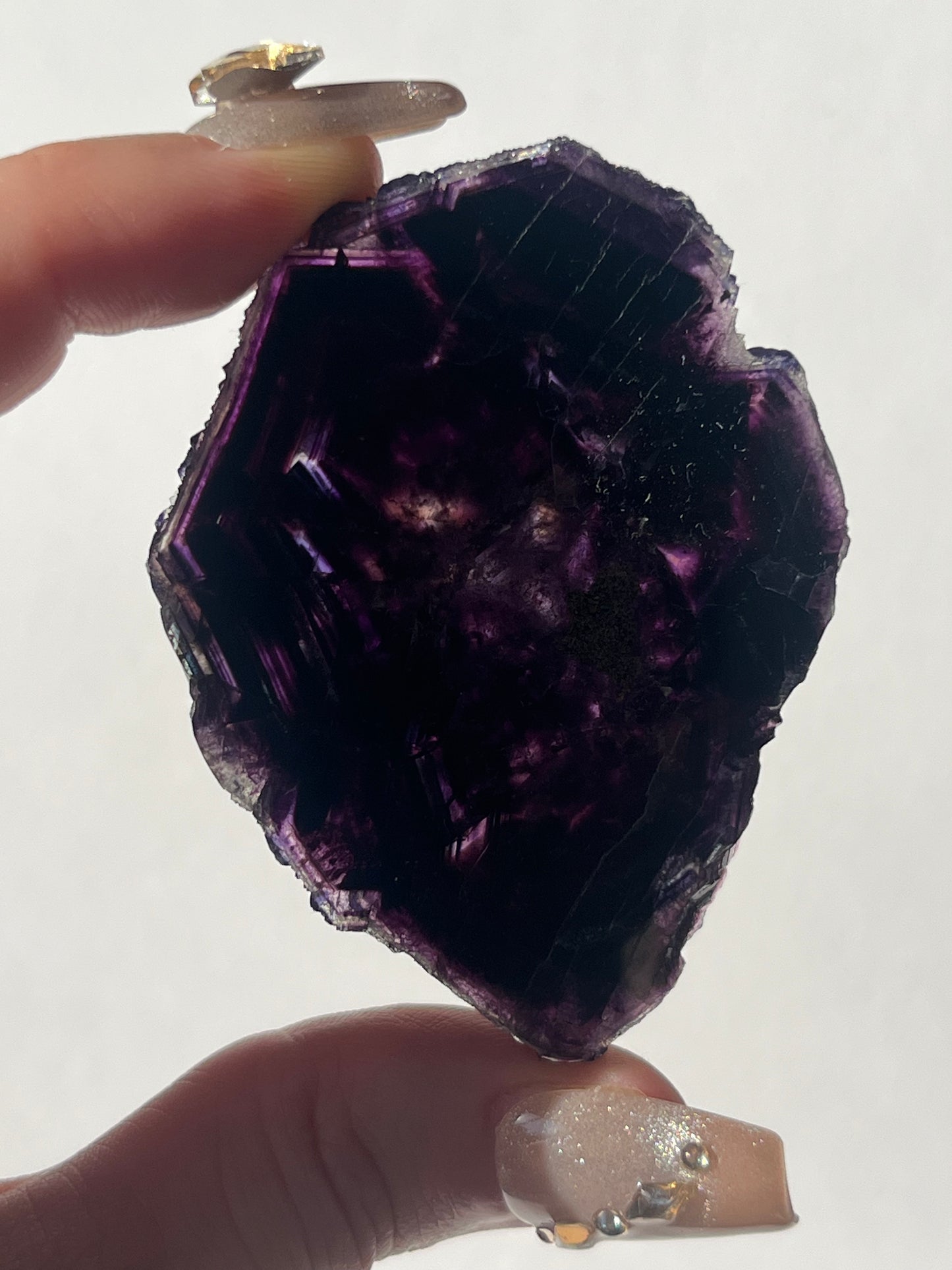 Purple Okorusu Fluorite Slice